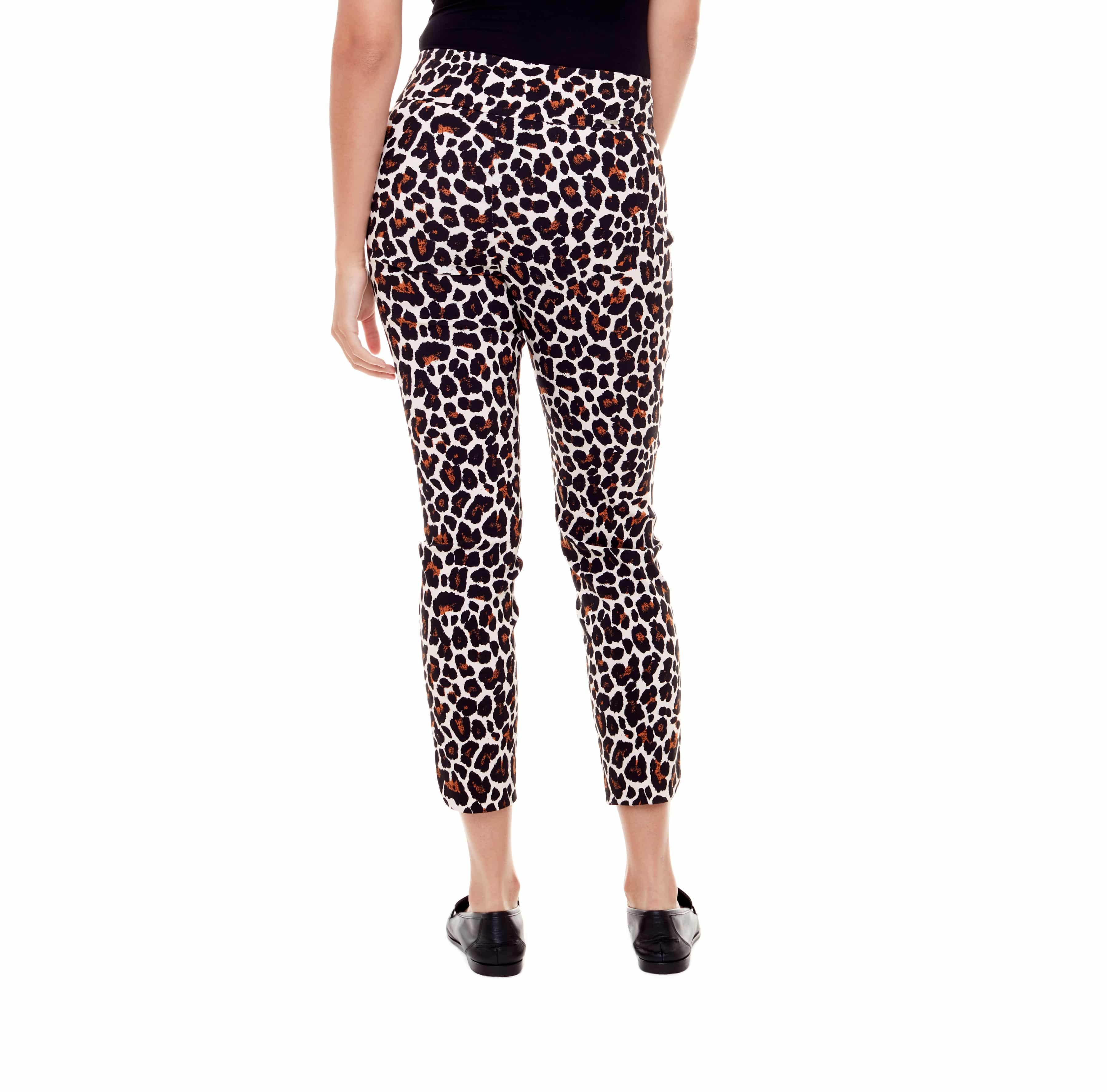 Women's High Waist Animal Print Floral Slit Slim Pants - Stylish & Comfortable for Casual Outings, Parties & Nightlife