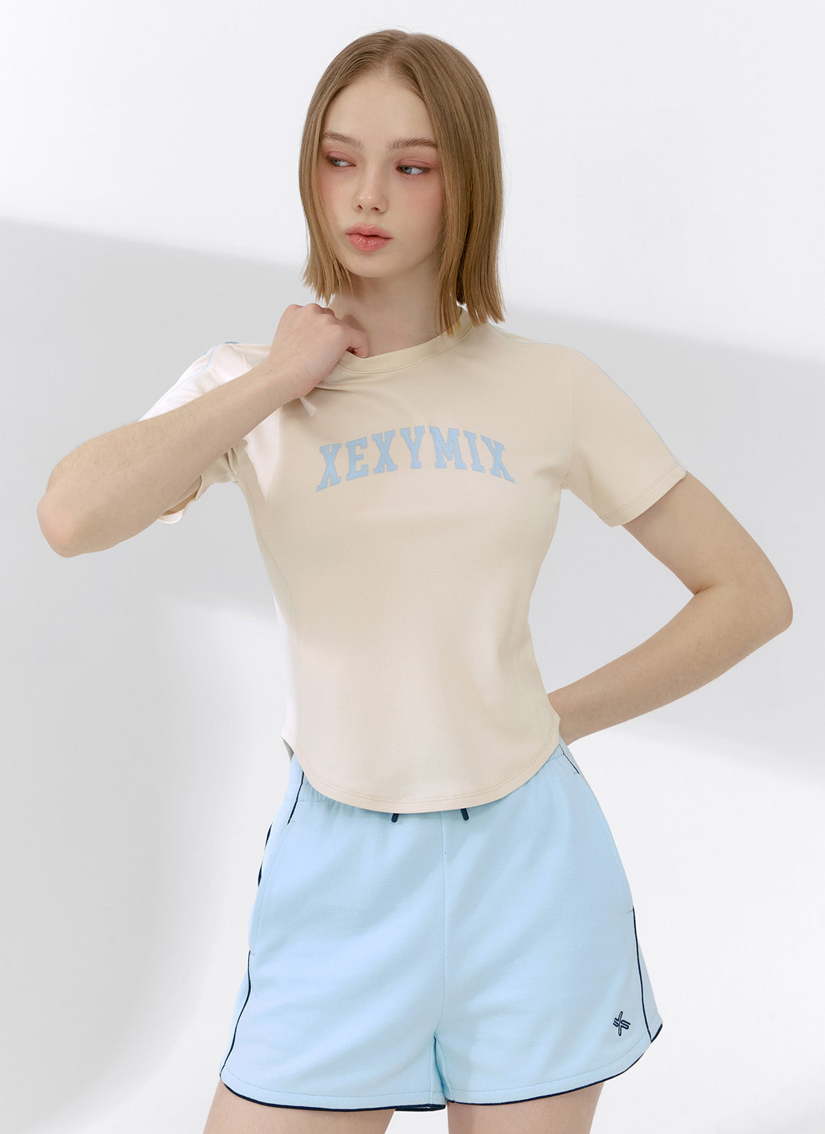 Trendy Color Block Crop Short Sleeve T-Shirt for Women | Summer Casual Fashion Top | Perfect for Beach Outings, Music Festivals & Street Style