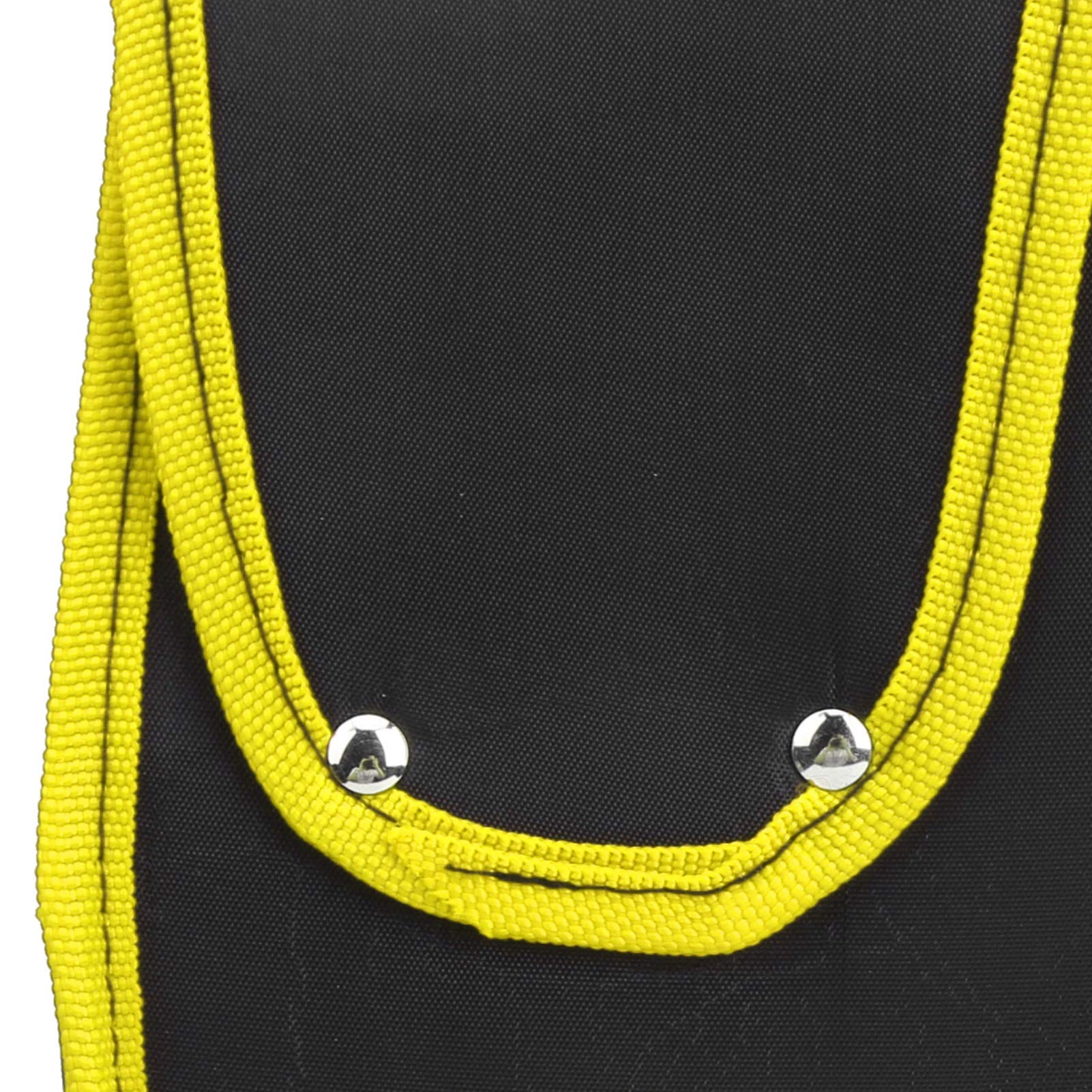 WNSC Drill Pouch - Heavy Duty Electric Drill Tool Belt Bag with Yellow Edge | Drill Bit Organizer & Tool Holster for Construction, DIY & Home Improvement Projects