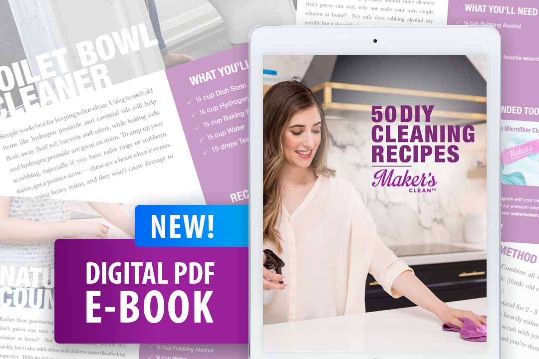 50 DIY Natural Cleaners E-Book: Homemade Cleaning Recipes for Kitchen, Bathroom & Home – Eco-Friendly & Non-Toxic Solutions
