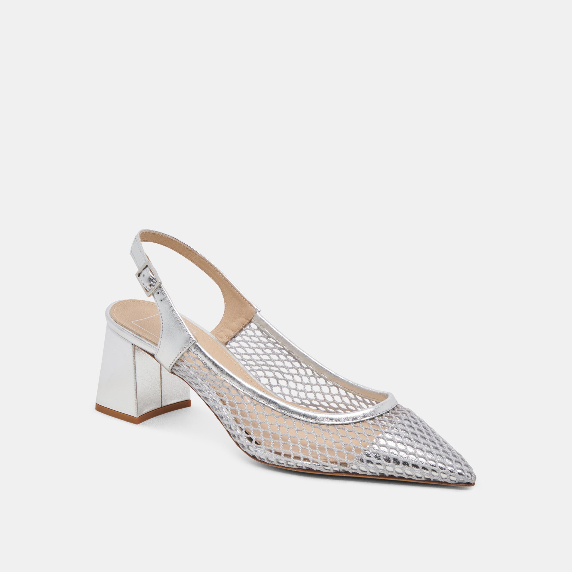 BLONDI Women's Silver Mesh High Heels - Elegant Party & Evening Dress Shoes for Weddings, Prom, and Special Occasions