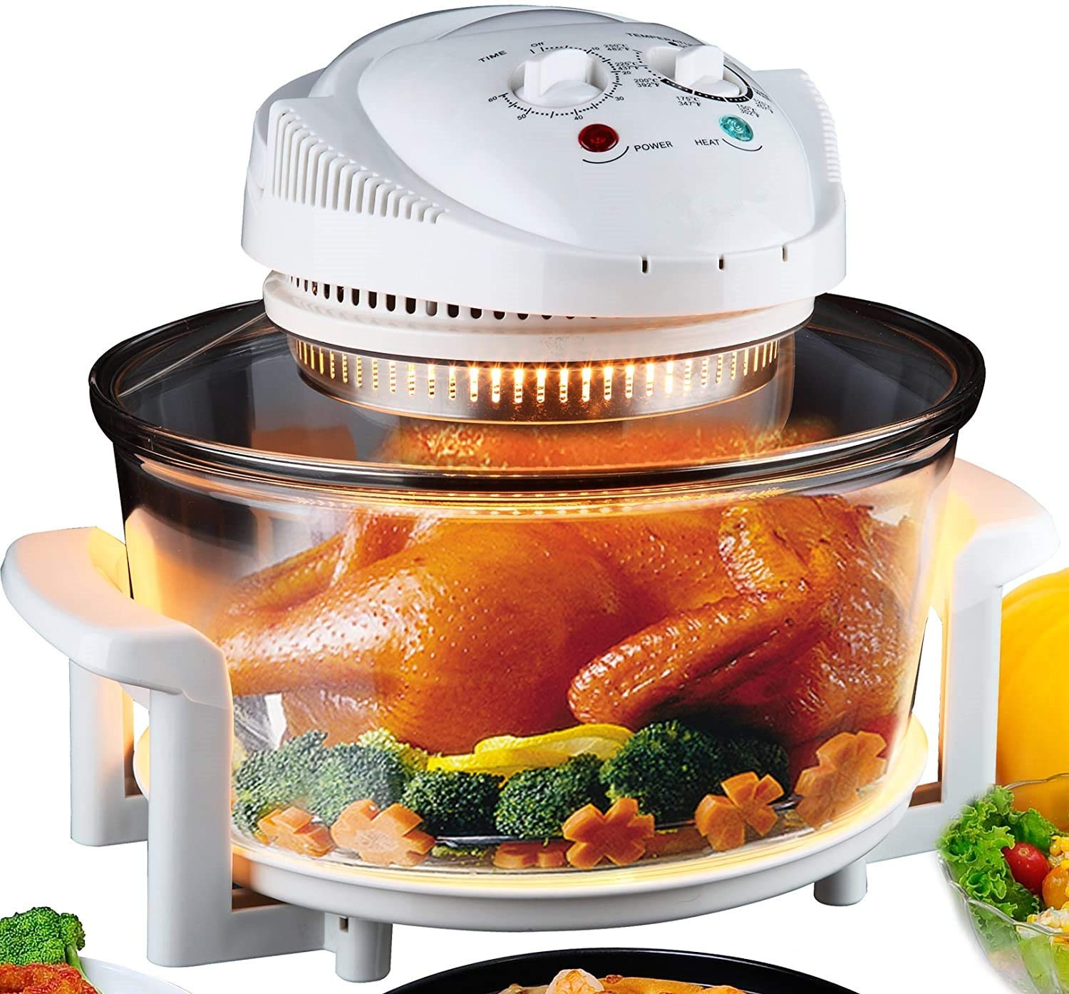 Electric Air Fryer Turbo Convection Oven - 12-in-1 Countertop Roaster Steamer with Halogen Technology | Perfect for French Fries, Chips & Healthy Cooking | Ideal for Small Kitchens, Dorms & RV Living