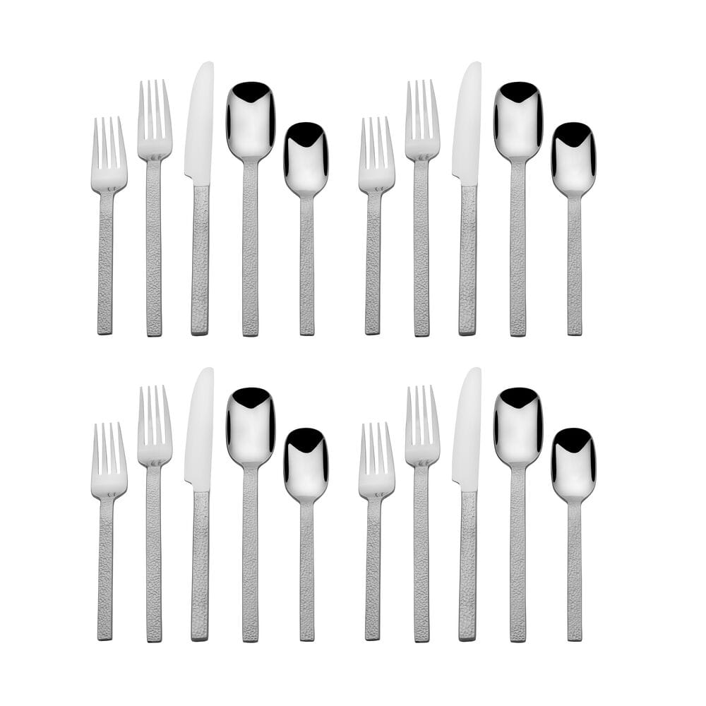 Quest Forged 20-Piece Stainless Steel Flatware Set - Service for 4 - Elegant Silverware for Dining, Entertaining & Gifts | Durable & Dishwasher Safe Cutlery Set