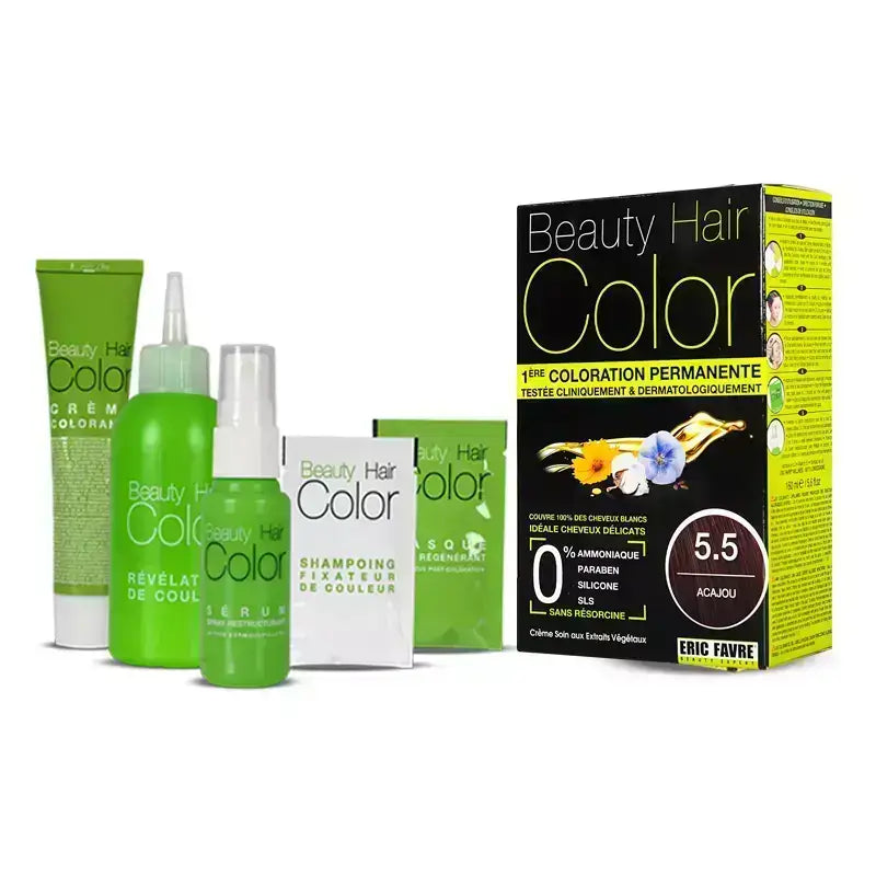 Eric Favre Beauty Hair Color 5.5 Mahogany - Permanent Hair Dye for Brunettes, Ammonia-Free & Long-Lasting - Perfect for At-Home Hair Coloring & Salon-Quality Results