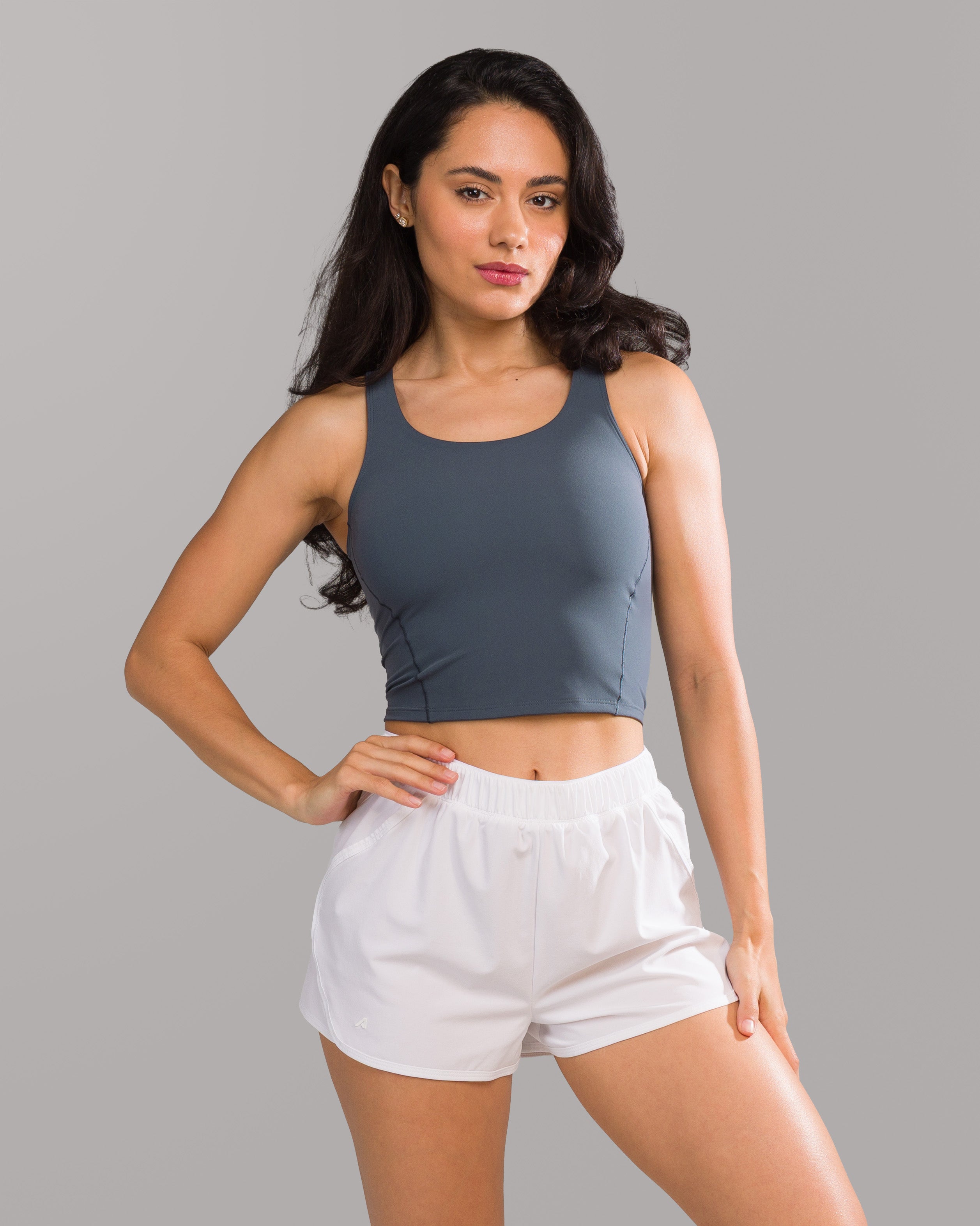 Flex Tank Top for Women - Dark Navy Blue Workout Shirt - Gym, Yoga & Running Activewear