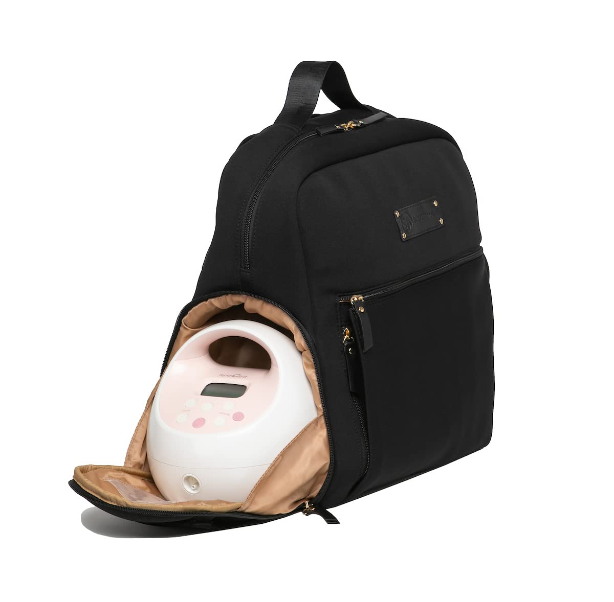 Sarah Wells Fiona Breast Pump Backpack - Insulated Neoprene Nursing Bag with Machine Washable Design, Pocket-in-Pocket Organization for Pumping Moms (Black) | Perfect for Work, Travel & On-the-Go Breastfeeding