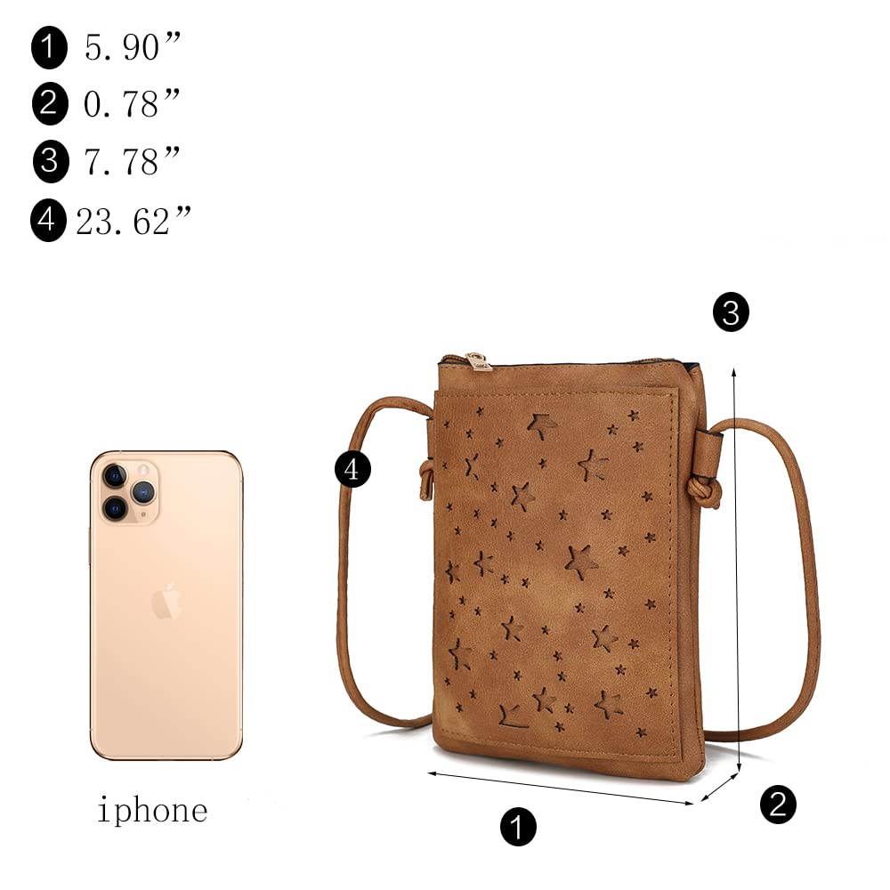 MKF Women's PU Leather Crossbody Bag - Small Shoulder Purse for Daily Use