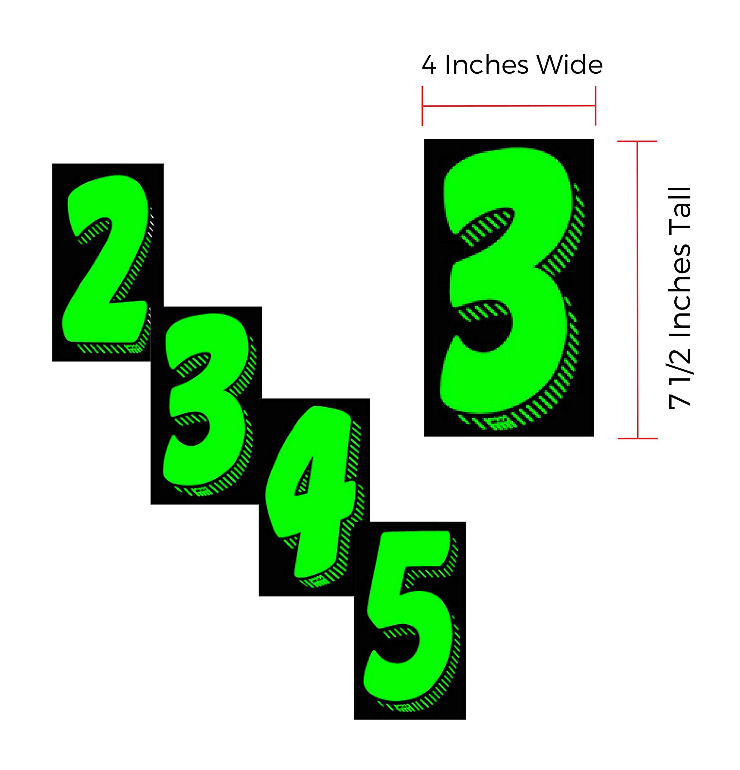 EZ Line Vinyl Decals for Cars - Large Chartreuse Windshield Pricing Number Stickers (Number 0) - Perfect for Retail Stores, Fleets & Parking Lot Sales