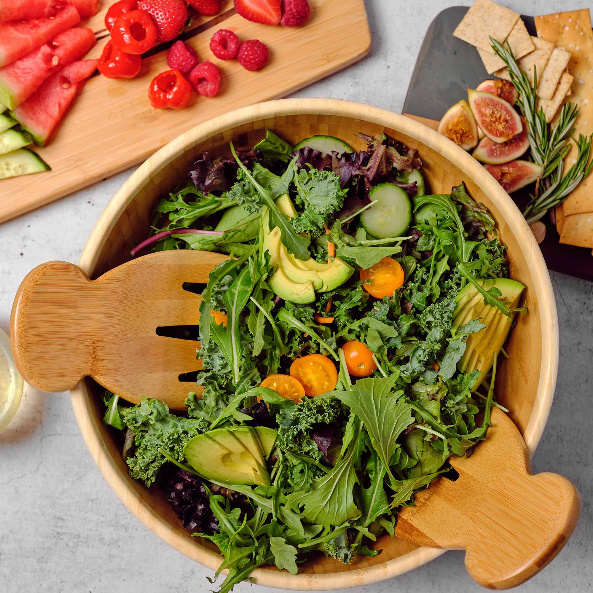 Premium Salad Hands Serving Set - Stainless Steel Salad Tongs with Ergonomic Handle - Perfect for Tossing, Serving, and Mixing Salads, Pasta, and Vegetables at BBQs, Picnics, and Family Dinners
