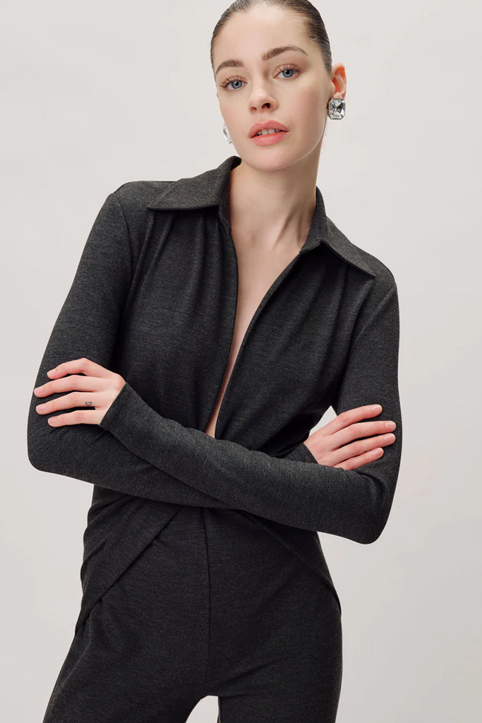 Ronny Kobo Beco Jumpsuit for Women - Stylish Charcoal One-Piece Romper | Perfect for Casual Outings, Date Nights & Summer Vacations