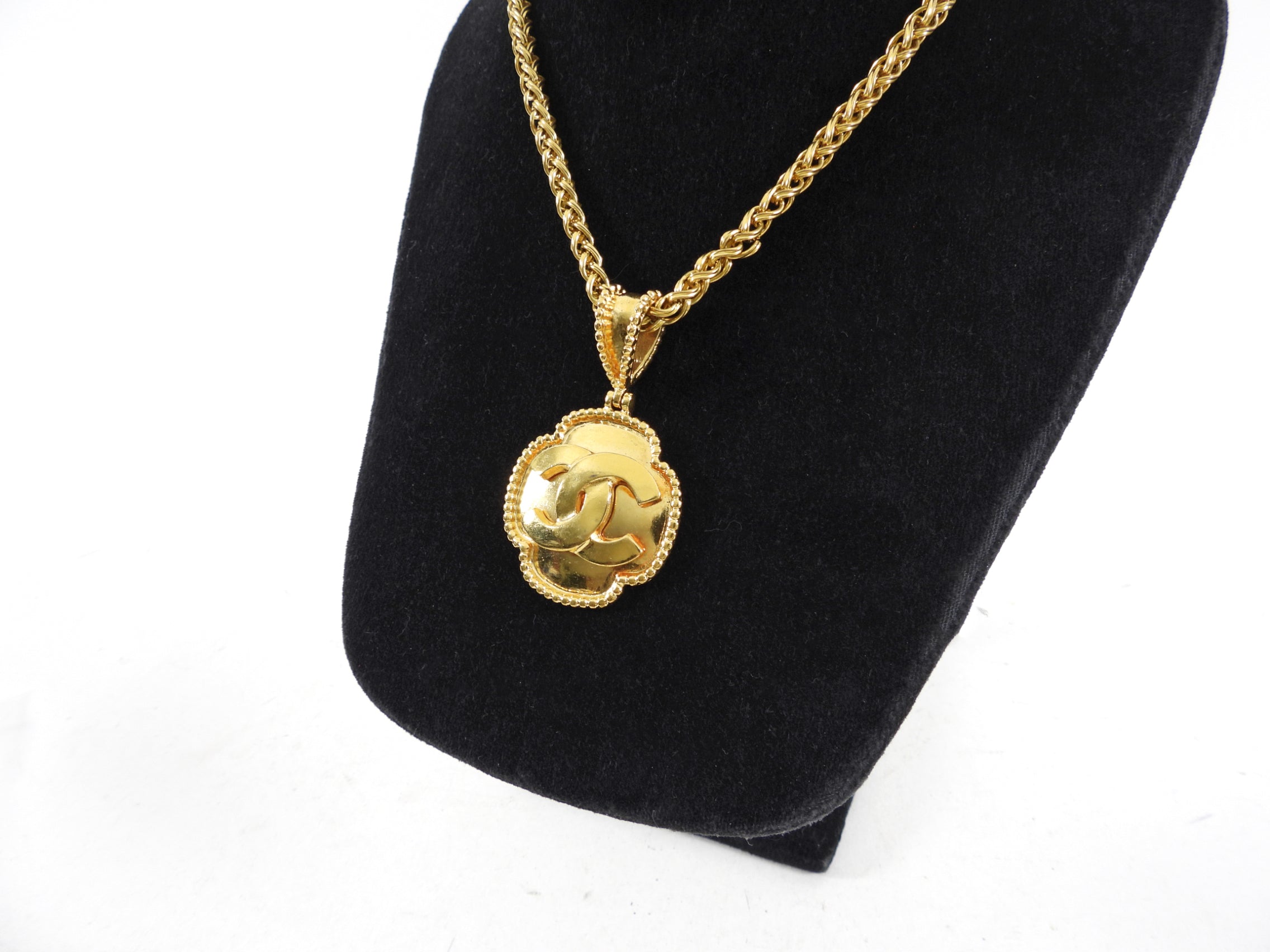 Vintage Chanel 96A Gold CC Pendant Necklace - Authentic Luxury Jewelry for Women, Perfect for Parties, Weddings & Special Occasions
