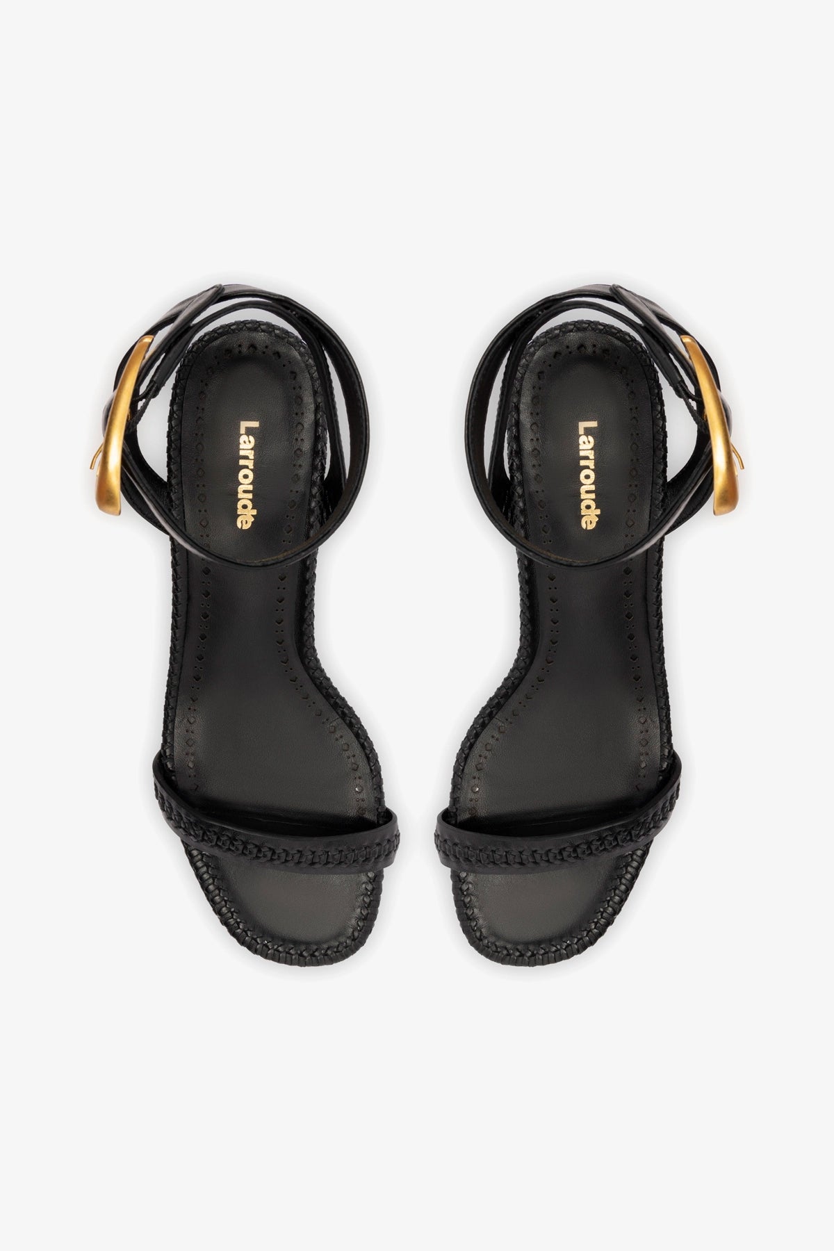 Verona Block Heel Sandals for Women - Genuine Black Leather Comfortable Slip-On Dress Shoes for Office, Party & Casual Wear