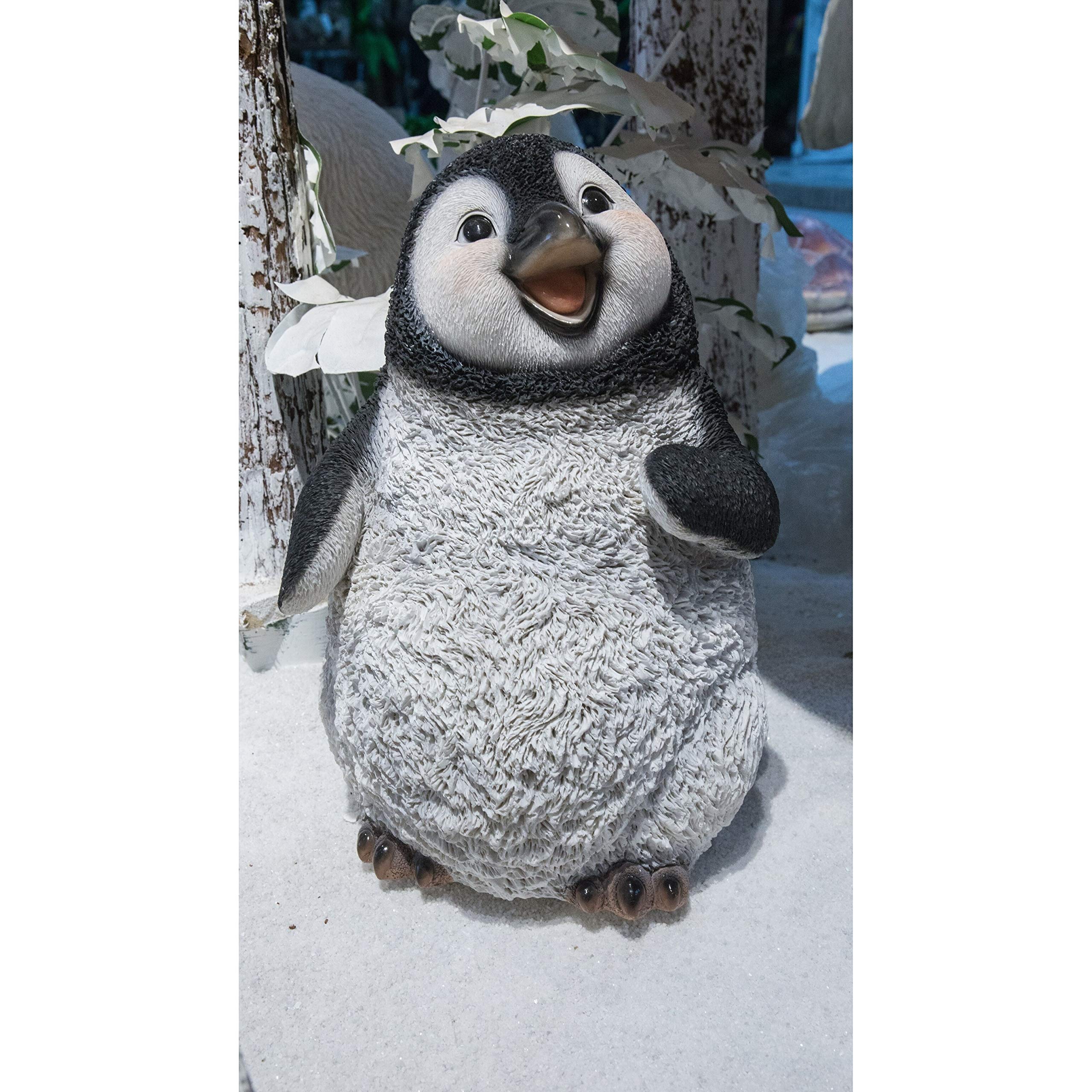 Realistic Walking Penguin Statue - Handcrafted Polyresin Decor for Home, Office, or Garden - Perfect for Winter Decorations & Gift Giving