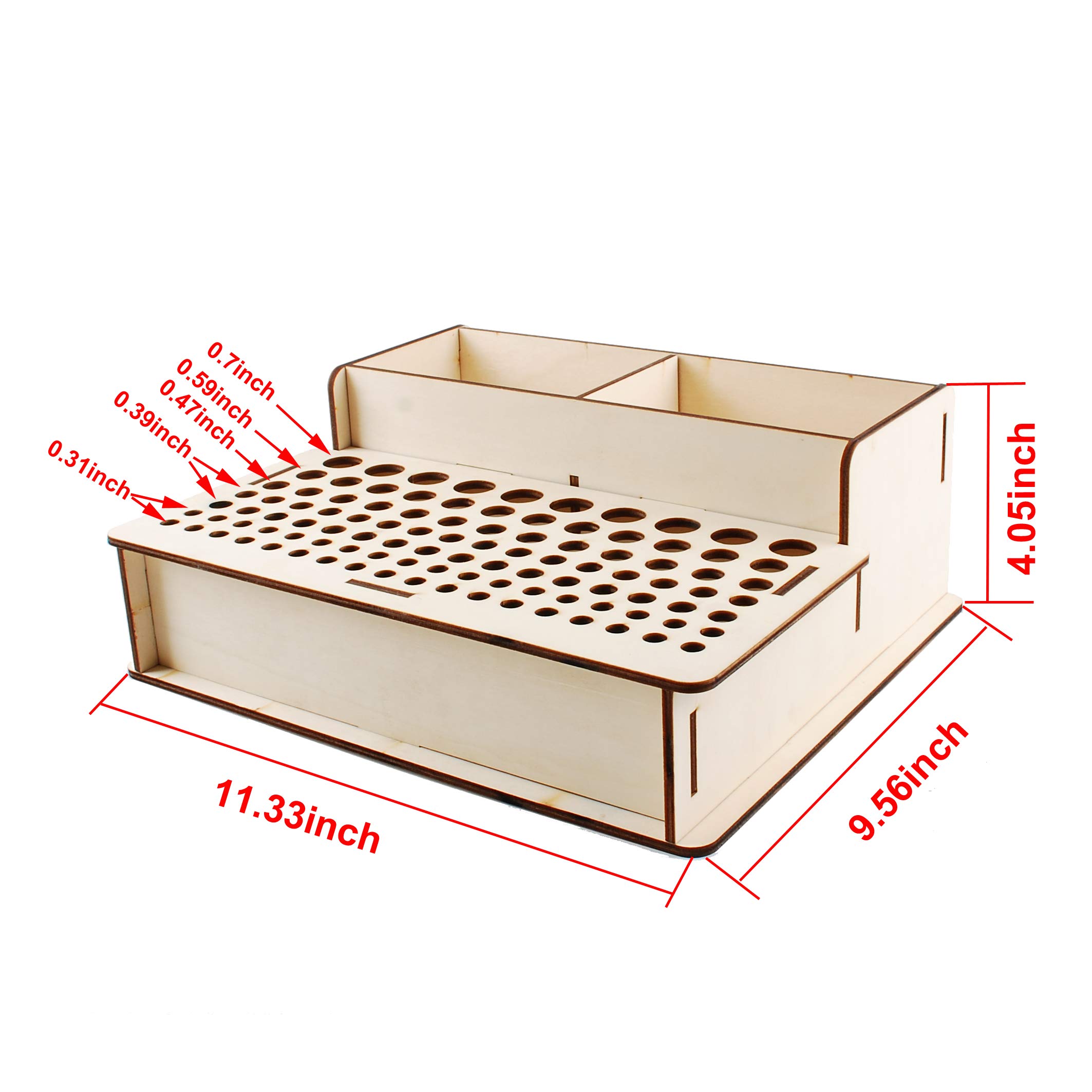 Premium Leather Craft Tool Organizer - Wooden Storage Box for Leather Tools, Punch Tools & Craft Supplies | Perfect for Leatherworking, DIY Projects & Workshop Organization (102)