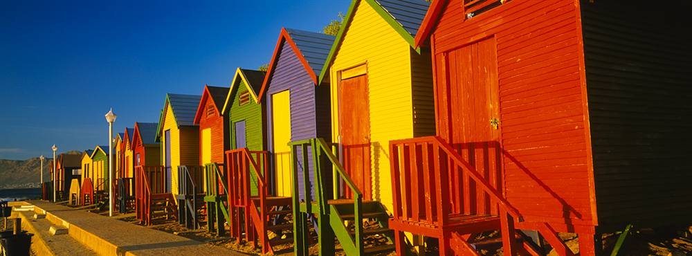 Peel & Stick Wall Murals - Self-Adhesive Beach Huts Wallpaper (60x22.25 inches) | Easy DIY Home Decor for Bedroom, Living Room & Nursery