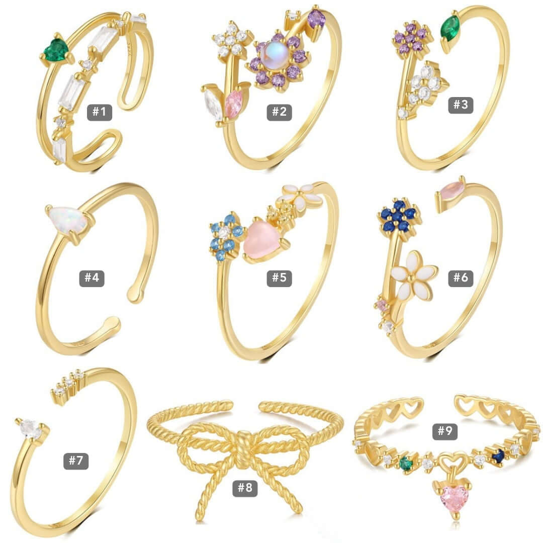 Love Heart Bow Stackable Ring | R515 | Elegant & Dainty Jewelry for Women | Perfect for Valentine's Day, Anniversary & Everyday Wear