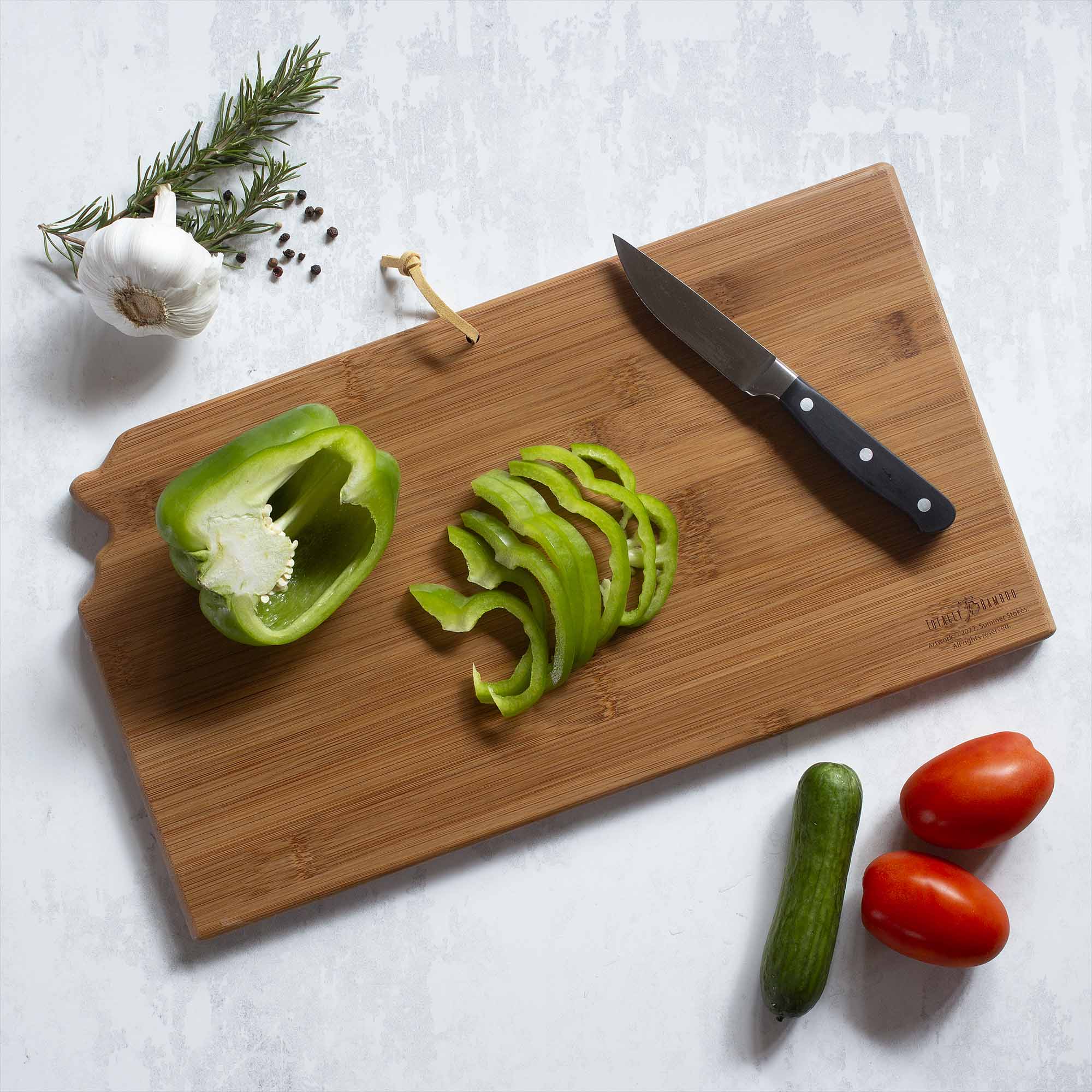 Premium Kansas Themed Wooden Cutting Board - Handcrafted Artwork by Summer Stokes - Perfect for Kitchen Decor & Gift Giving