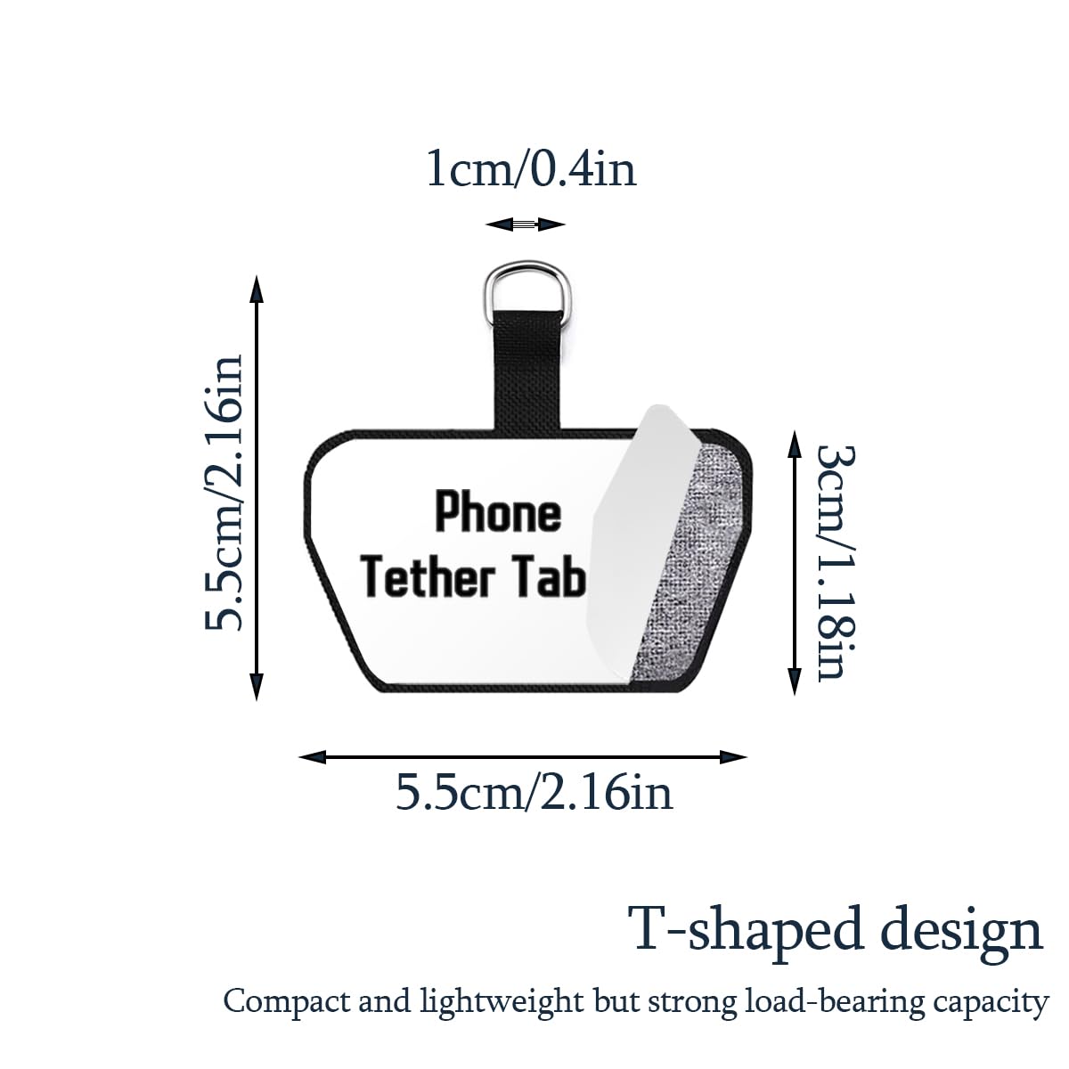 2 Pack Phone Tether Tabs for iPhone - Universal Phone Strap & Lanyard Attachment - Compatible with Most Phone Cases - Perfect for Gym, Travel, Work & Outdoor Activities