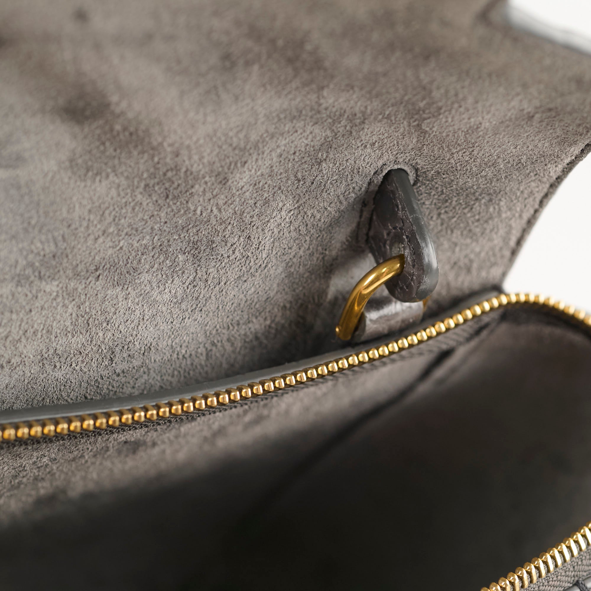 Celine Nano Belt Bag Crocodile Embossed Leather Crossbody Bag in Dark Grey | Luxury Designer Handbag for Women, Perfect for Work, Travel & Everyday Use