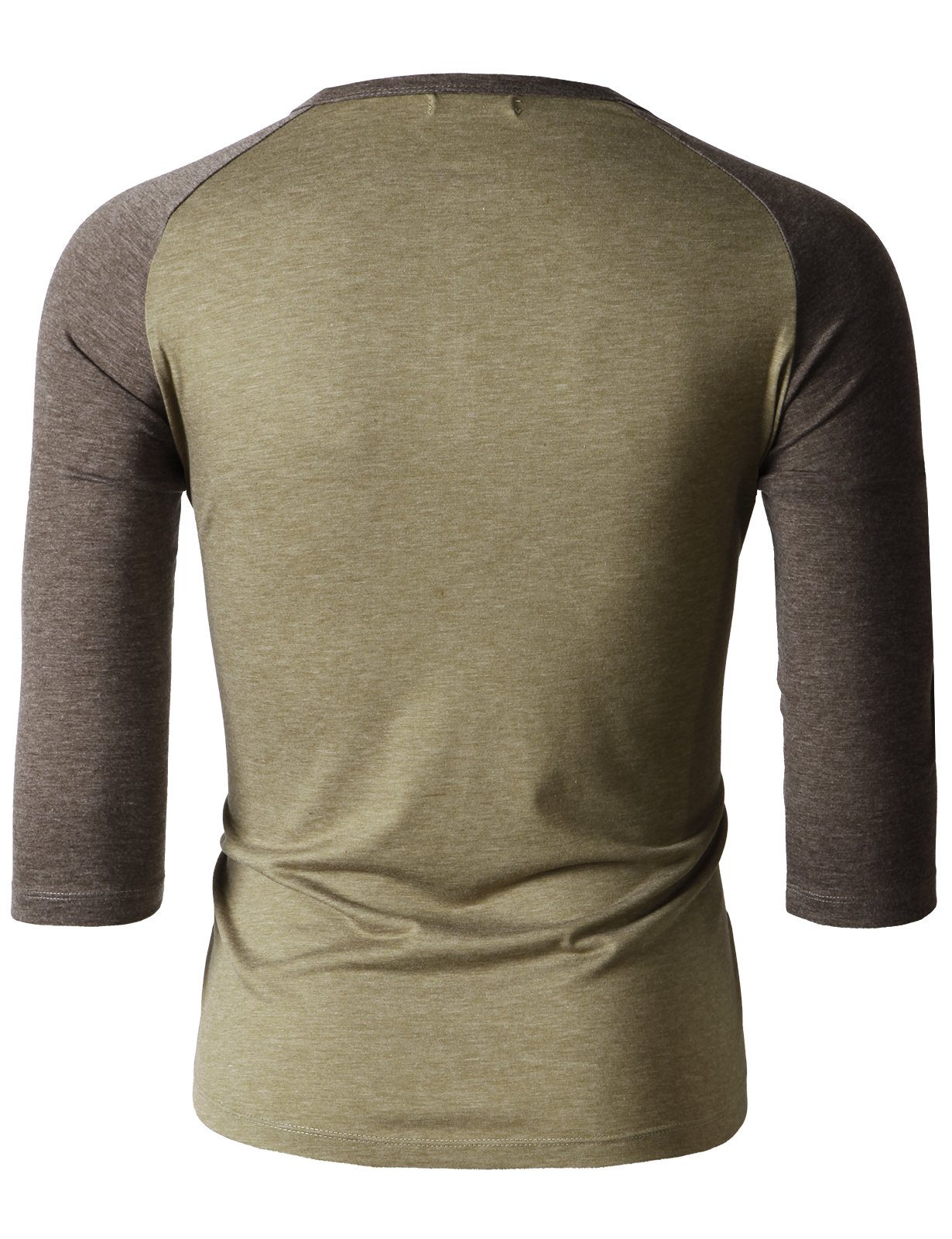 Men's Casual Slim Fit Henley T-Shirt - Raglan Long & 3/4 Sleeve Baseball Jersey Shirt for Everyday Wear, Gym & Street Style