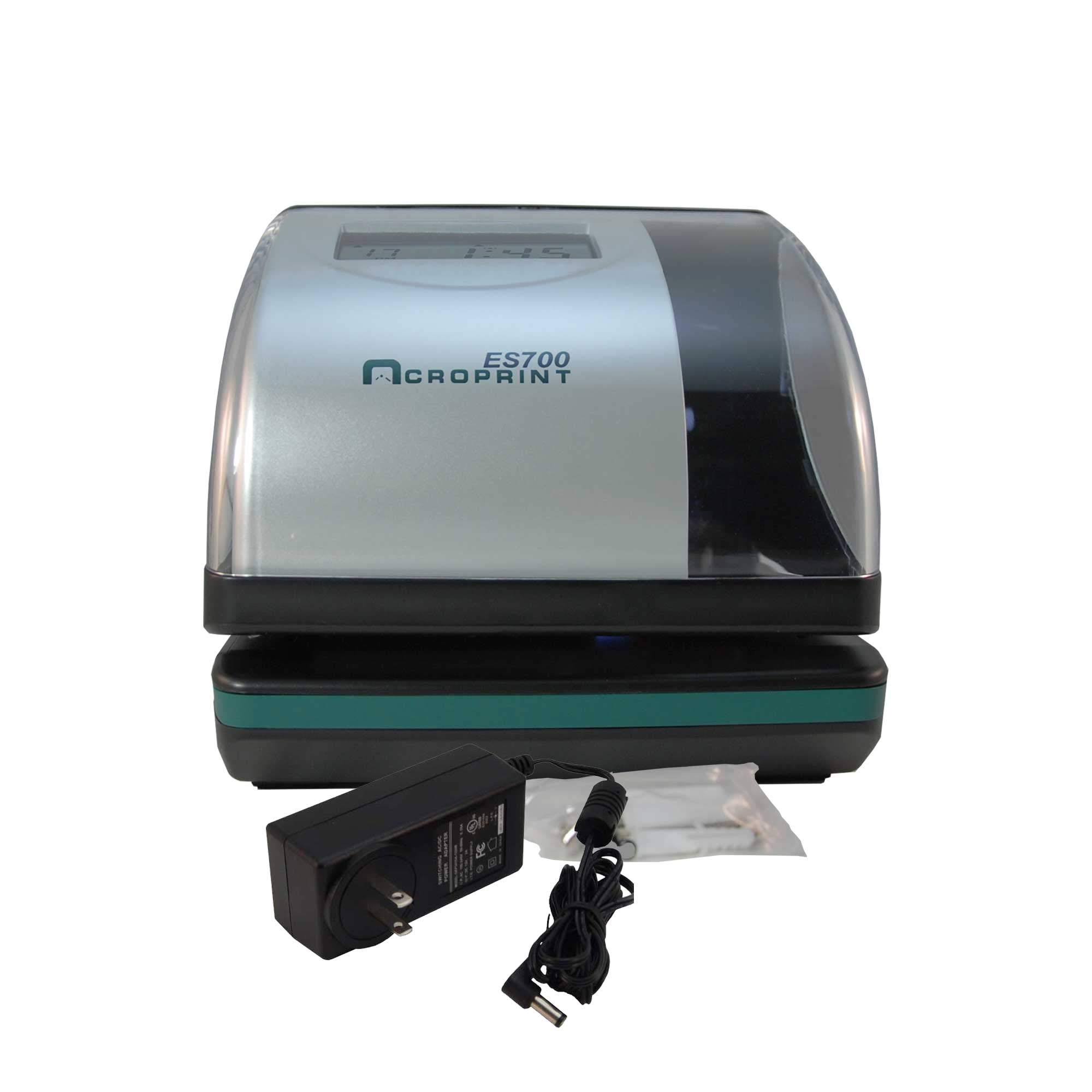 Acroprint ES700 Electronic Time Recorder with Battery Backup - 12/24 Hour Format, Left/Right-Hand Card Slot - Perfect for Offices, Schools & Small Businesses (Model 01-0182-000)