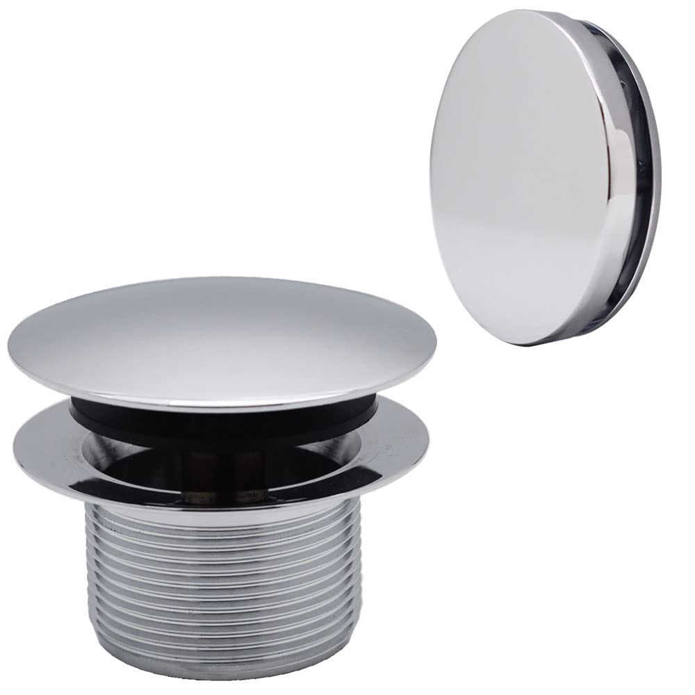 Westbrass D326HBJ-26 25-Inch Bath Waste Drain Assembly with Ball Joint - Tip-Toe Drain & Illusionary Overflow Faceplate - Polished Chrome Finish for Bathtub Installation & Bathroom Renovation