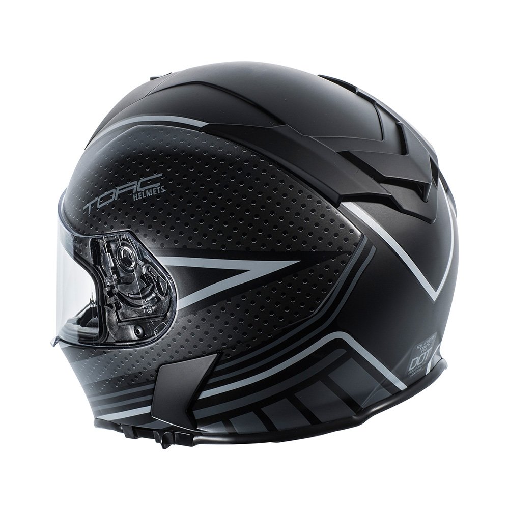 TORC Men's Full Face Motorcycle Helmet - DOT Certified, Lightweight & Ventilated for Safety & Comfort - Perfect for Street Bikes, Cruisers & Off-Road Riding