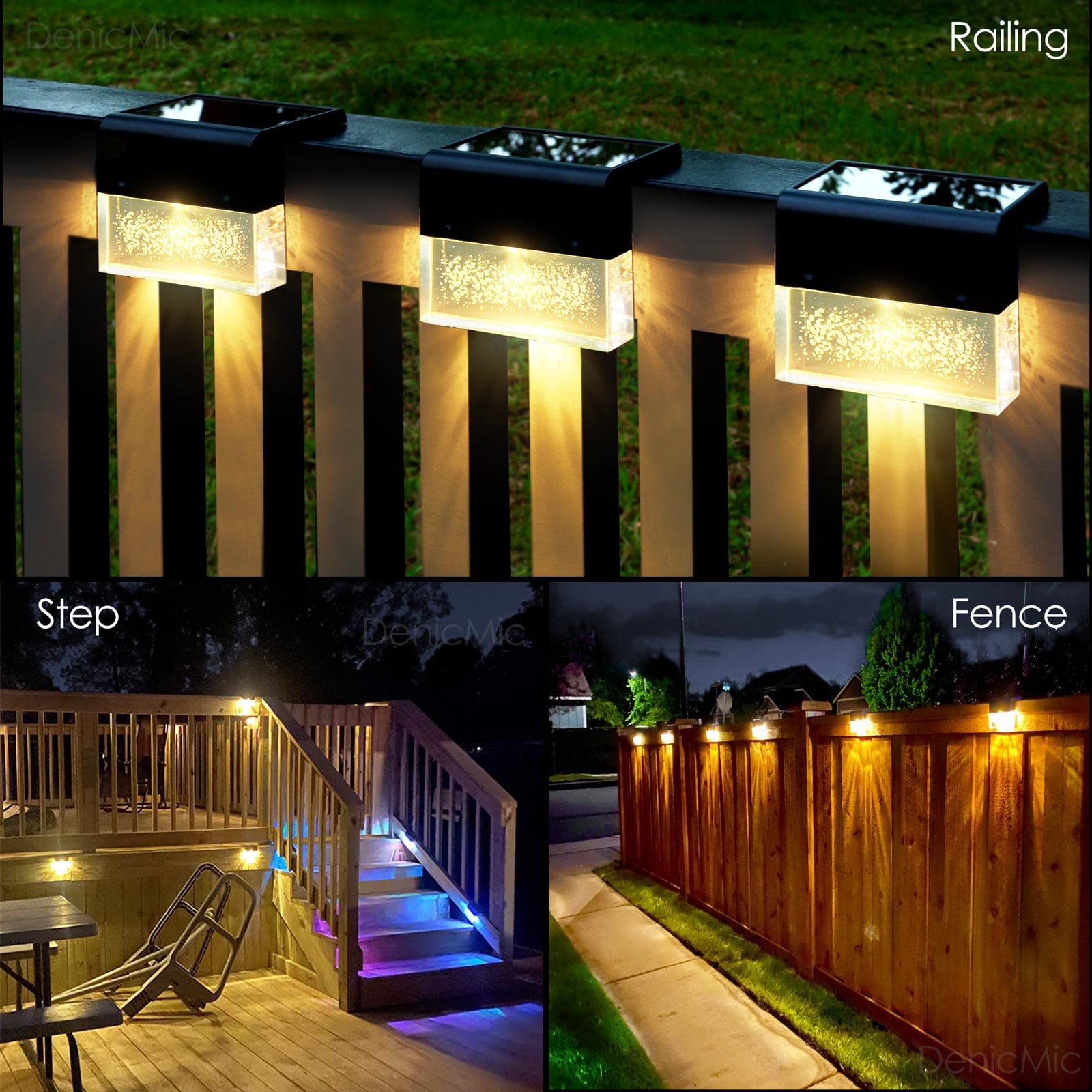 22-Pack Solar Deck Lights for Outdoor Stairs, Patio, Garden & Pathway - Waterproof LED Step Lights with Auto On/Off - Ideal for Backyard, Walkway & Landscape Lighting
