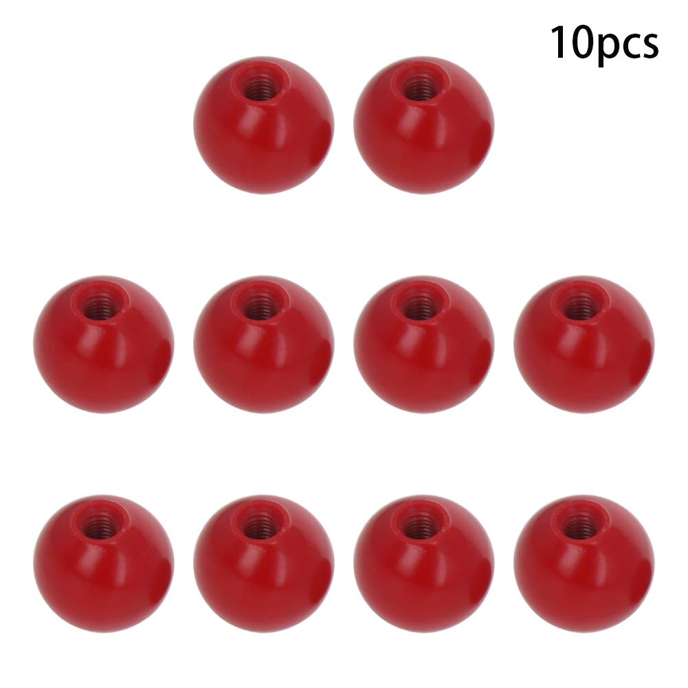 10Pcs Black Bakelite Thermoset Ball Knobs - M5 Female Thread, 20mm (0.79