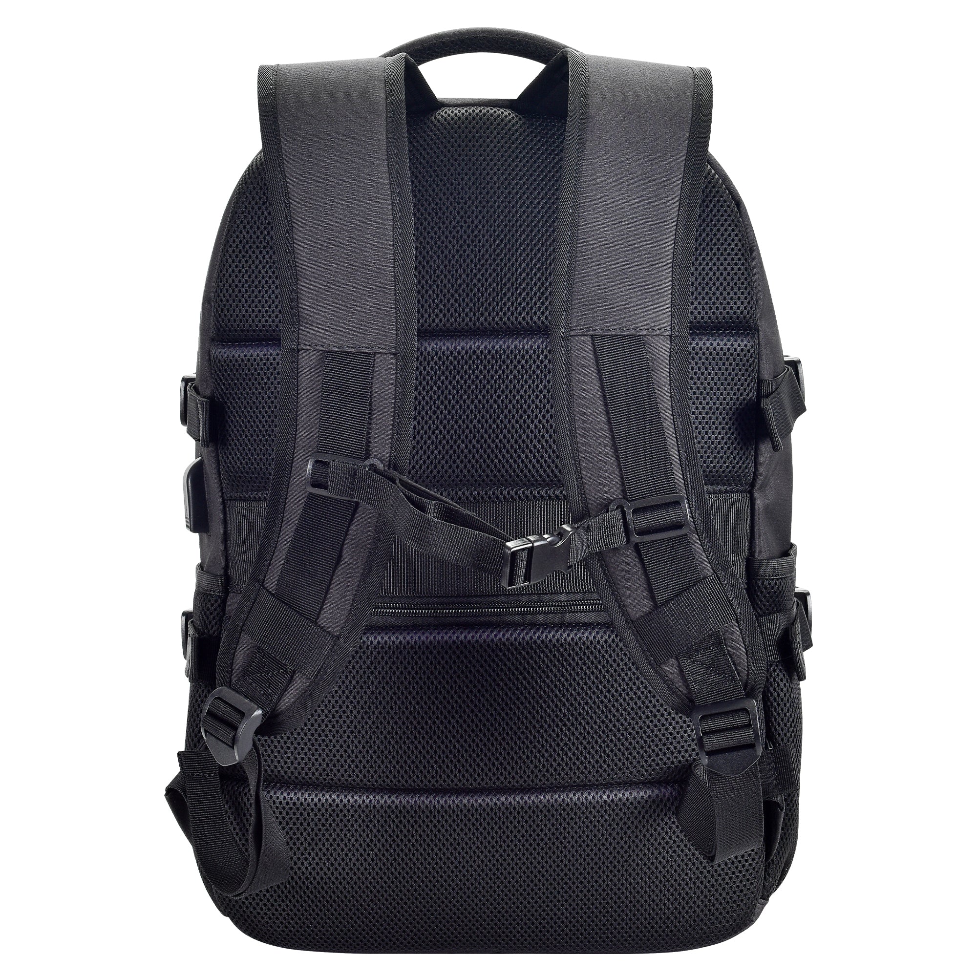 Bonelk Durable 15” 16” Laptop Backpack for Men & Women - Waterproof Travel Backpack with USB Charging Port, Anti-Theft Design - Perfect for Work, School, College & Business Trips (Black)