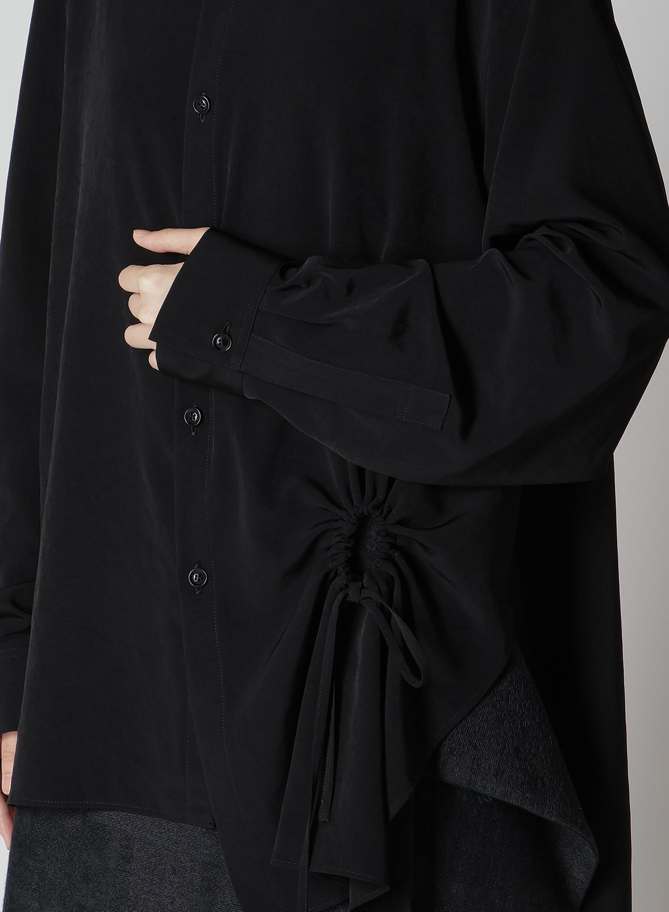 Elegant Crepe de Chine Circle Gathered Blouse for Women | Flowy Casual & Office Wear | Perfect for Work, Dates & Special Occasions