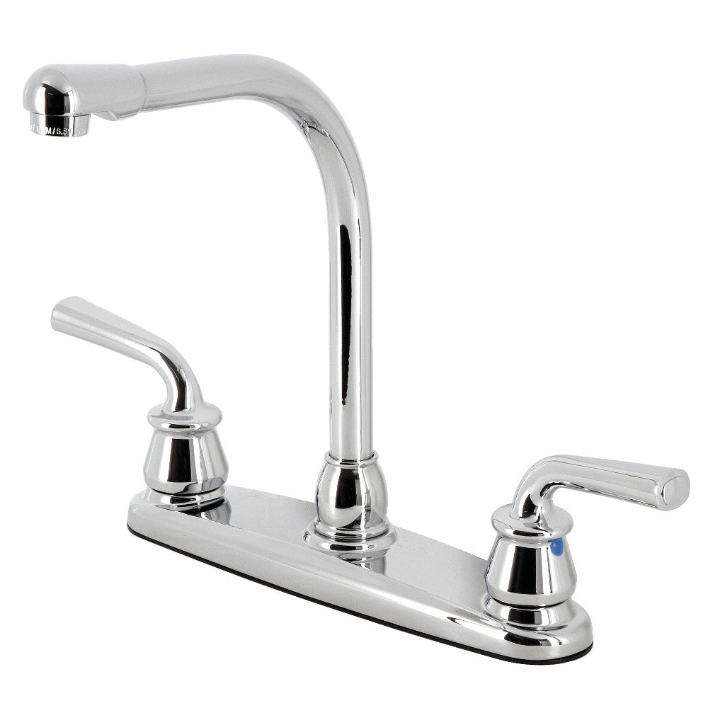 Kingston Brass KB750RXL 8-Inch Centerset Kitchen Faucet - High Arc Spout, Durable Brass Construction, Easy Installation for Sink, Perfect for Modern & Traditional Kitchen Renovations | Use in Home, Restaurant, or Office Settings