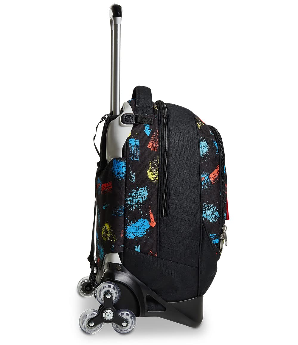Zaino Trolley 3 Ruote Jet Black - Durable Travel Backpack for Kids & Teens
