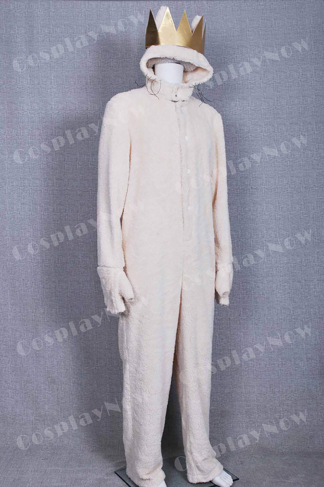 Where The Wild Things Are Wolf Costume - Max Records Halloween Cosplay Jumpsuit with Crown | Book Character Costume for Kids & Adults
