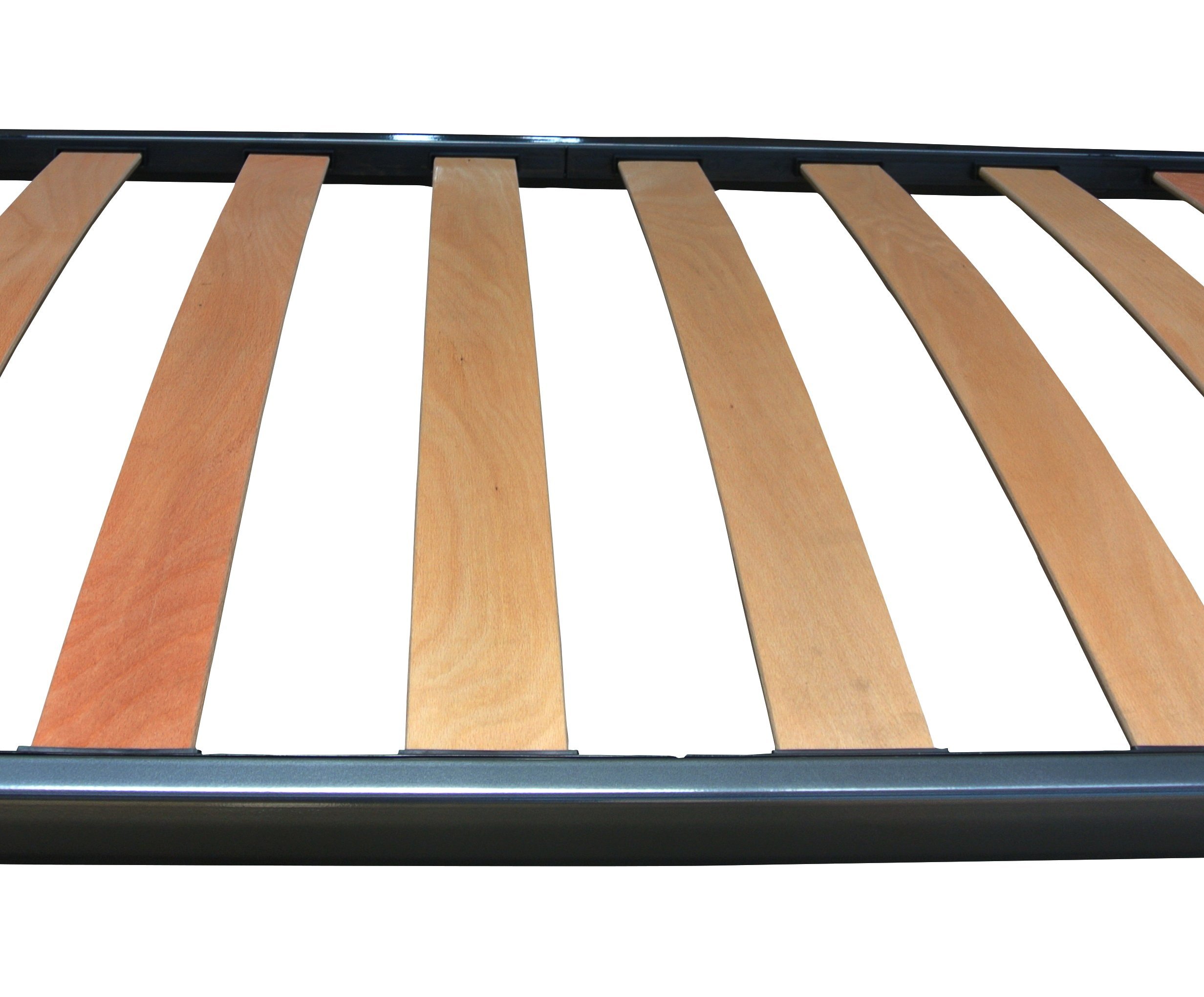 Baldiflex Iron Bed Frame with Beech Wood Slats for Orthopedic Mattress - Single Size Napoleone Model - Perfect for Back Pain Relief & Ergonomic Sleep Support