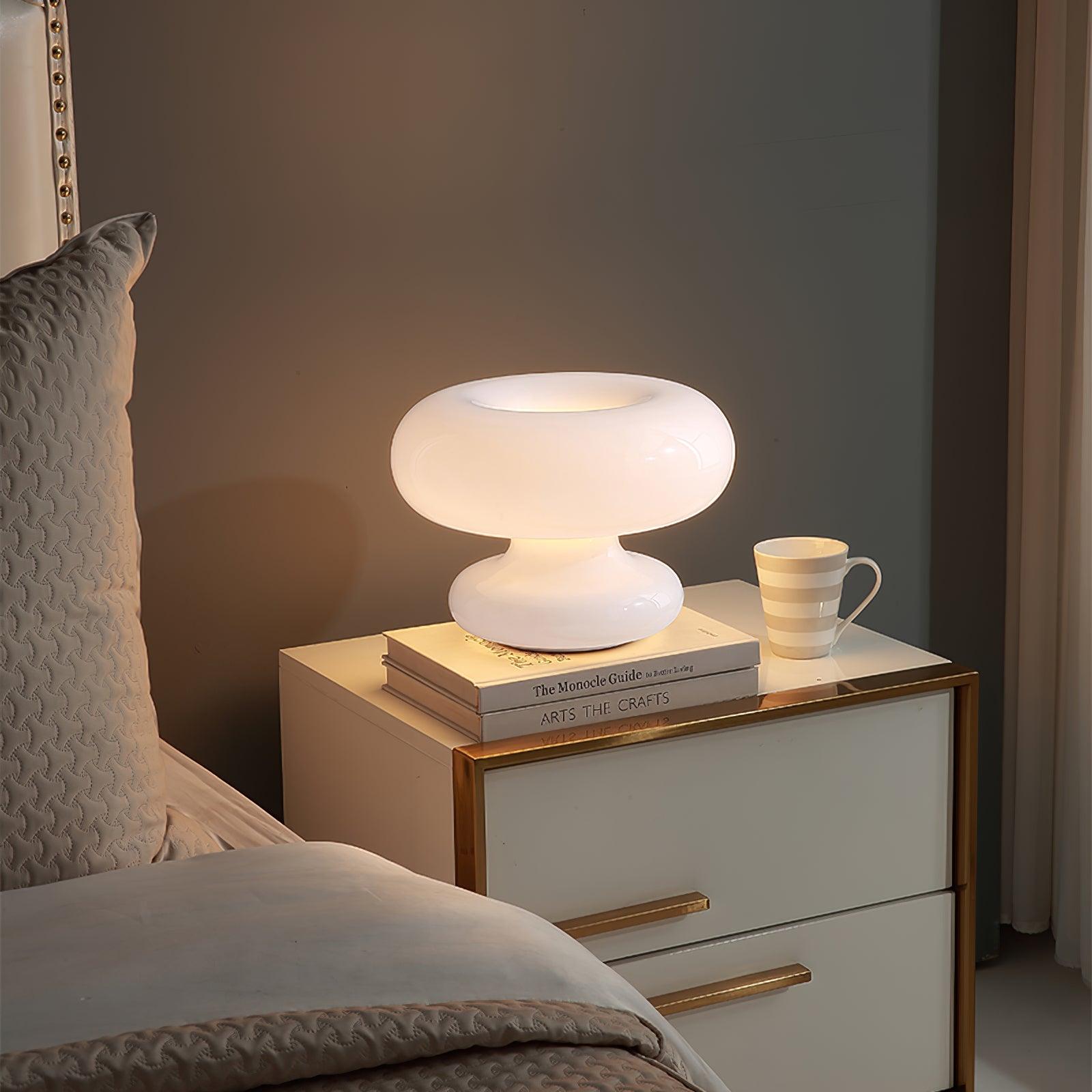 Modern Donut Table Lamp - Stylish & Decorative LED Night Light for Bedroom, Living Room, or Office - Perfect for Reading, Relaxing & Creating Cozy Ambiance