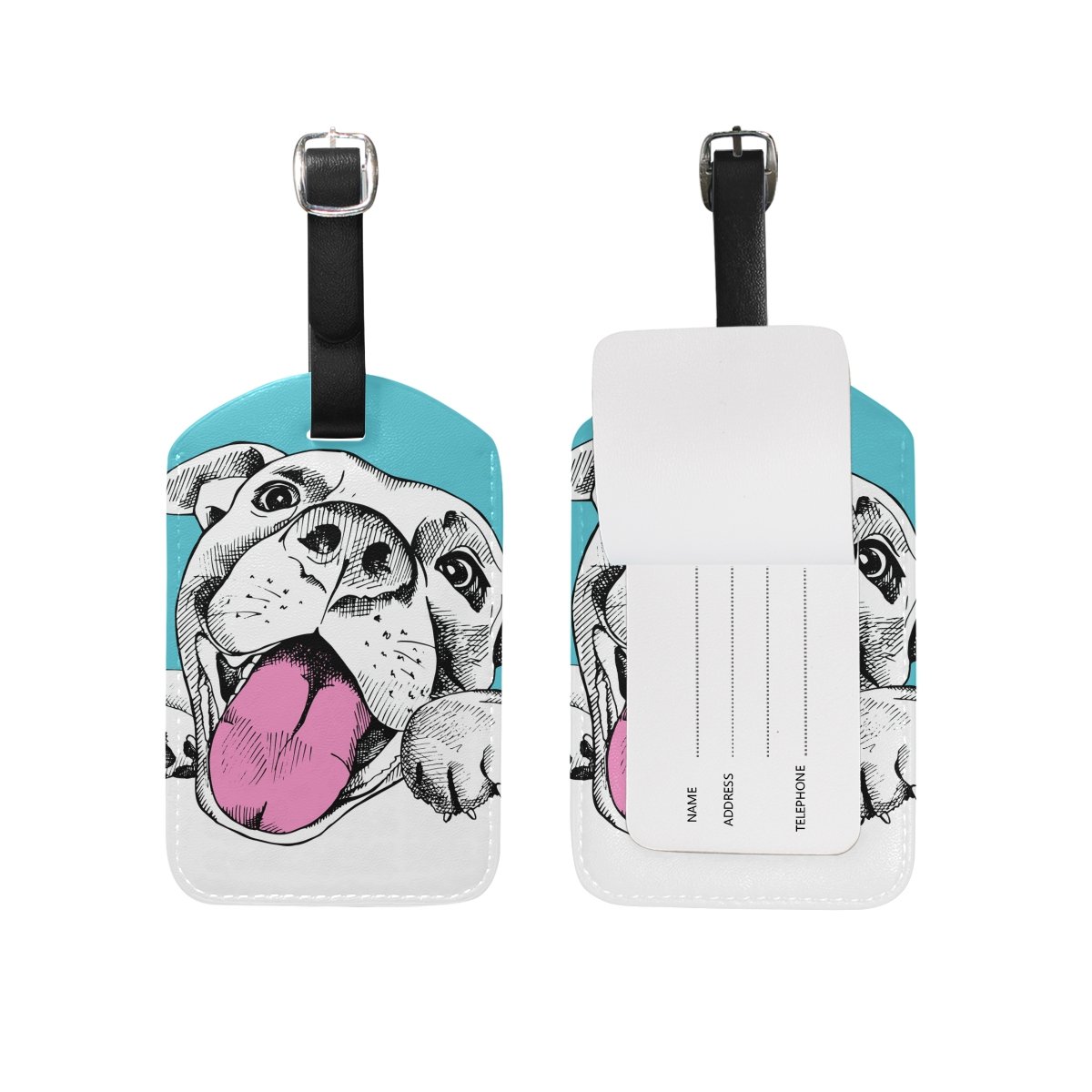 U LIFE Cute Dog Puppy Animal Luggage Tag - Durable Pet ID Tags for Travel Bags & Suitcases - Perfect for Airports, Vacations & Pet Identification
