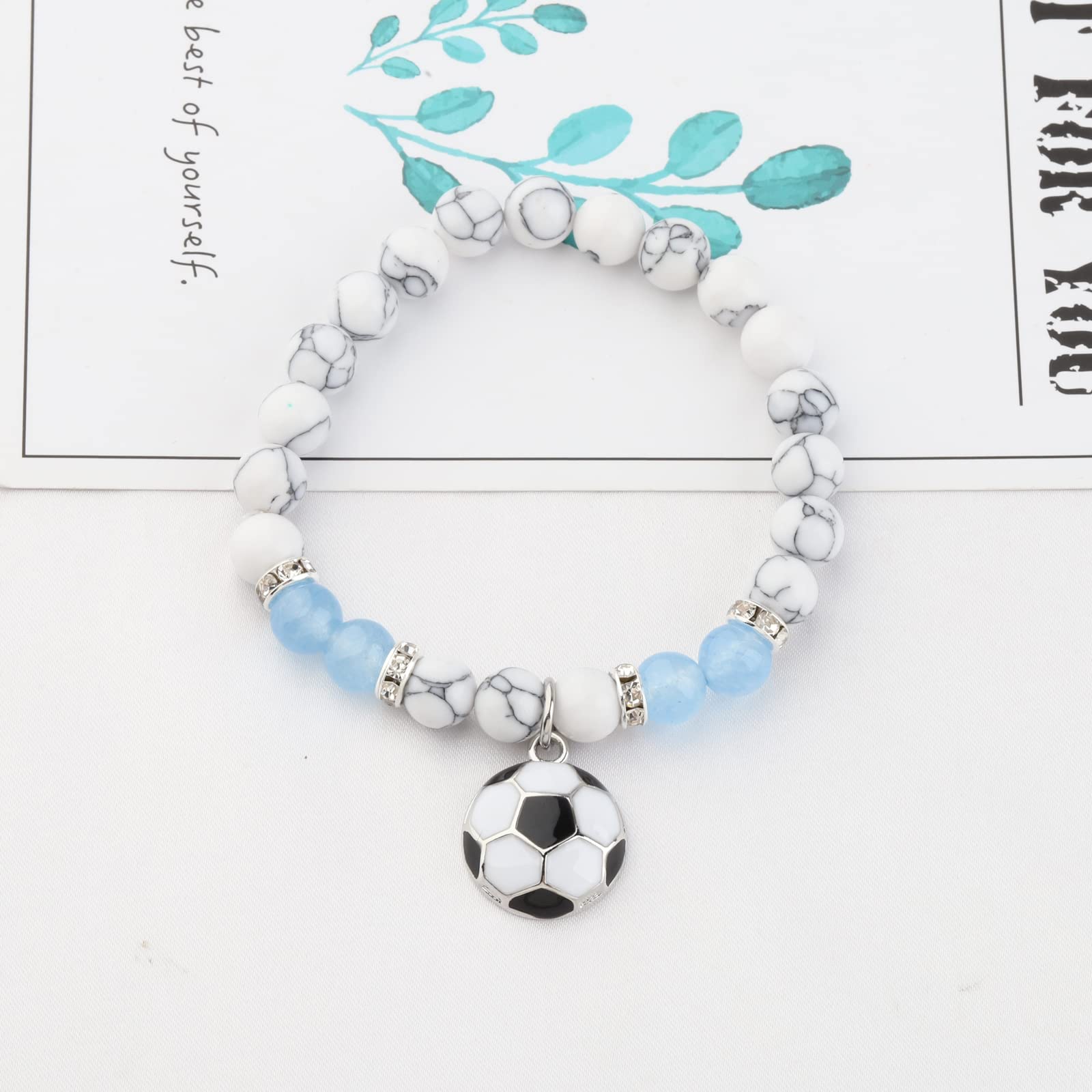 MYOSPARK Soccer Girl Bracelet - Inspirational Soccer Jewelry Gift for Women Players, Fans & Team Members - Perfect for Games, Training & Soccer Enthusiasts