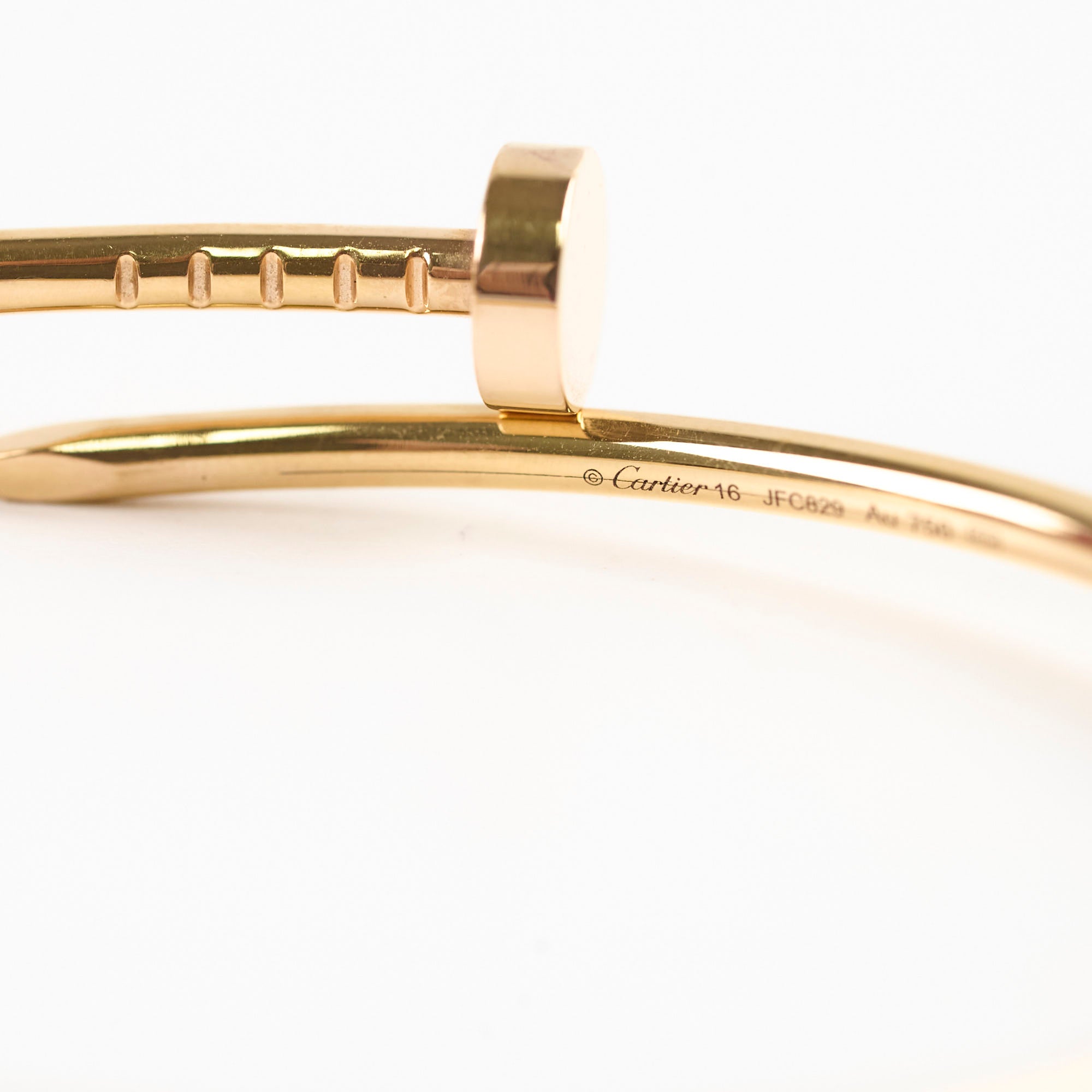 Cartier Juste Un Clou JUC Bracelet 18K Pink Gold Size 16 - Luxury Nail Bracelet for Women, Elegant Jewelry Gift for Her, Perfect for Parties, Weddings & Special Occasions