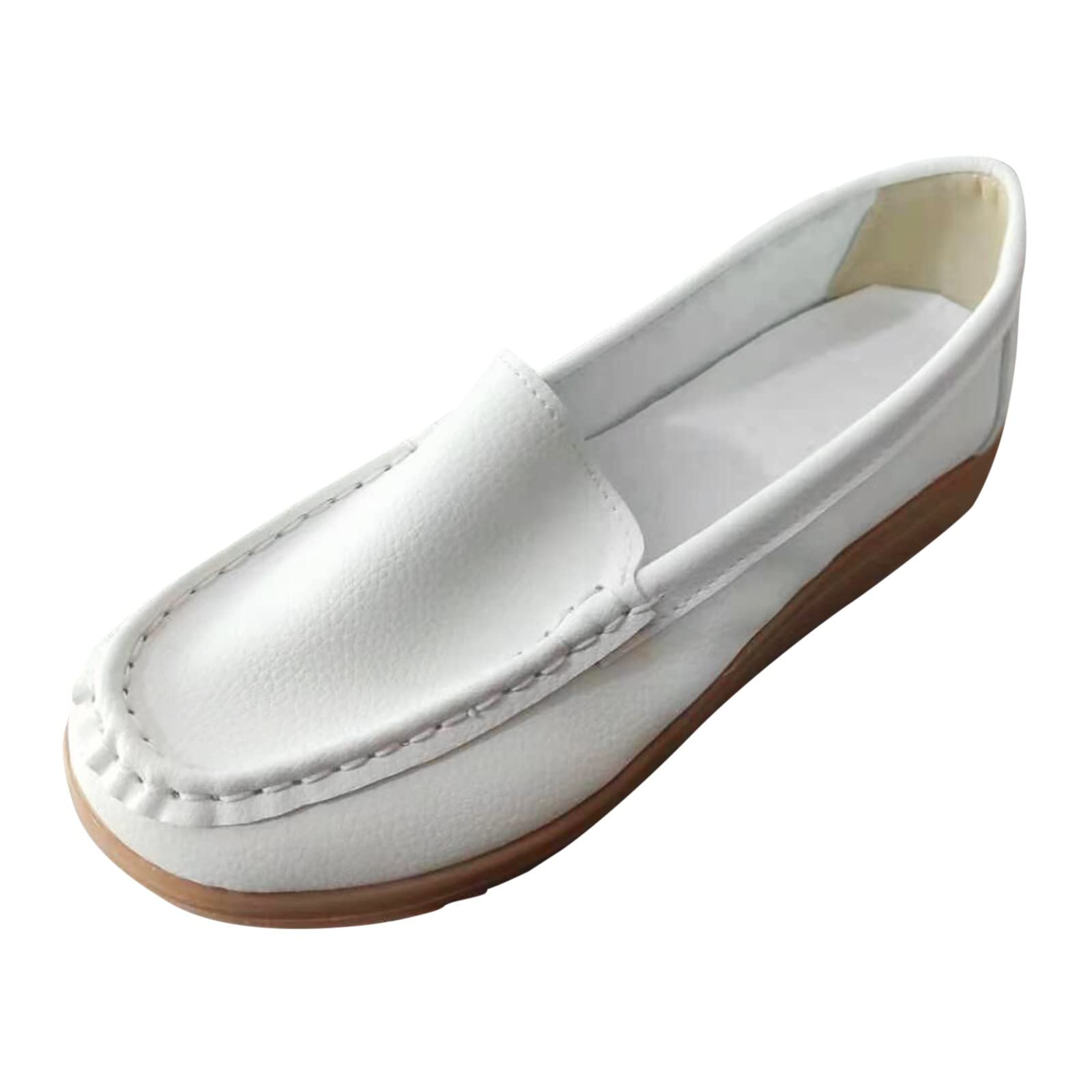 Women's Fashion Multicolor Leather Flats - Soft Sole Comfortable Casual Shoes for Walking, Work & Travel | Water-Resistant & Lightweight for Everyday Wear