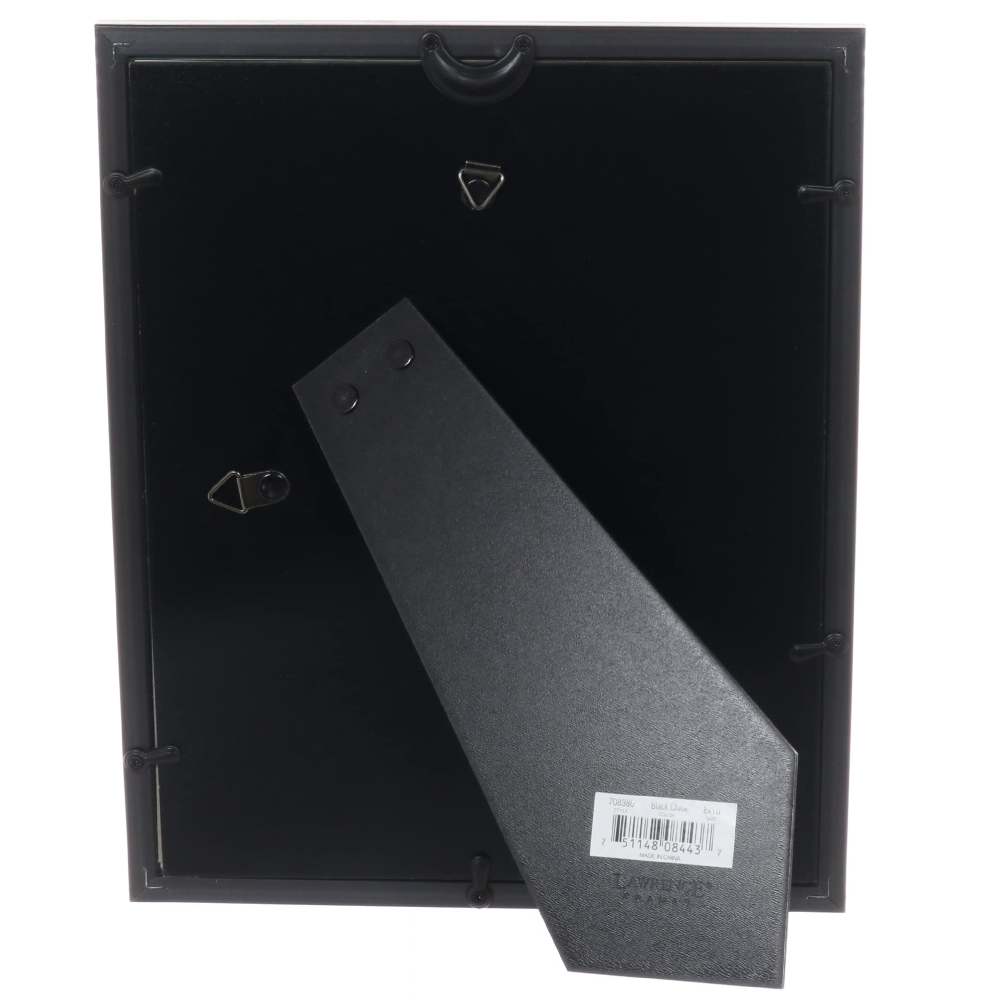 Lawrence Frames Chloe Contemporary Picture Frame 8x10 Inch - Elegant Black Photo Frame for Wall or Tabletop Display - Perfect for Home, Office, Wedding & Family Photos