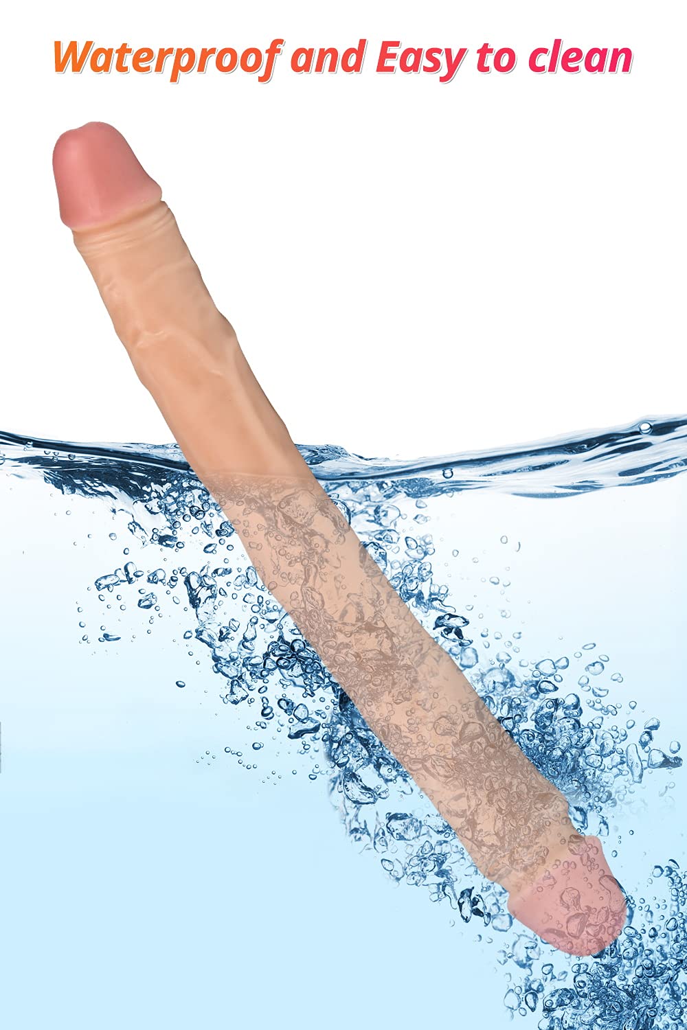 **FST 15 Inch Extra Long Double Head Dildo - Flexible Realistic Penis for Women, Lesbian Couples - Vaginal, Anal, G-Spot & Prostate Stimulation - Perfect for Solo Play & Couples' Fun**