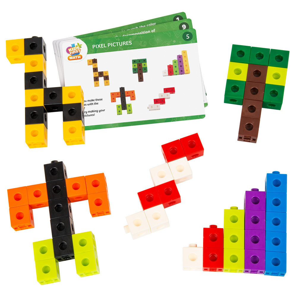 Kids First Math: Educational Linking Cubes Math Kit with Activity Cards for Early Learning & Homeschooling | Perfect for Classroom & Home Use