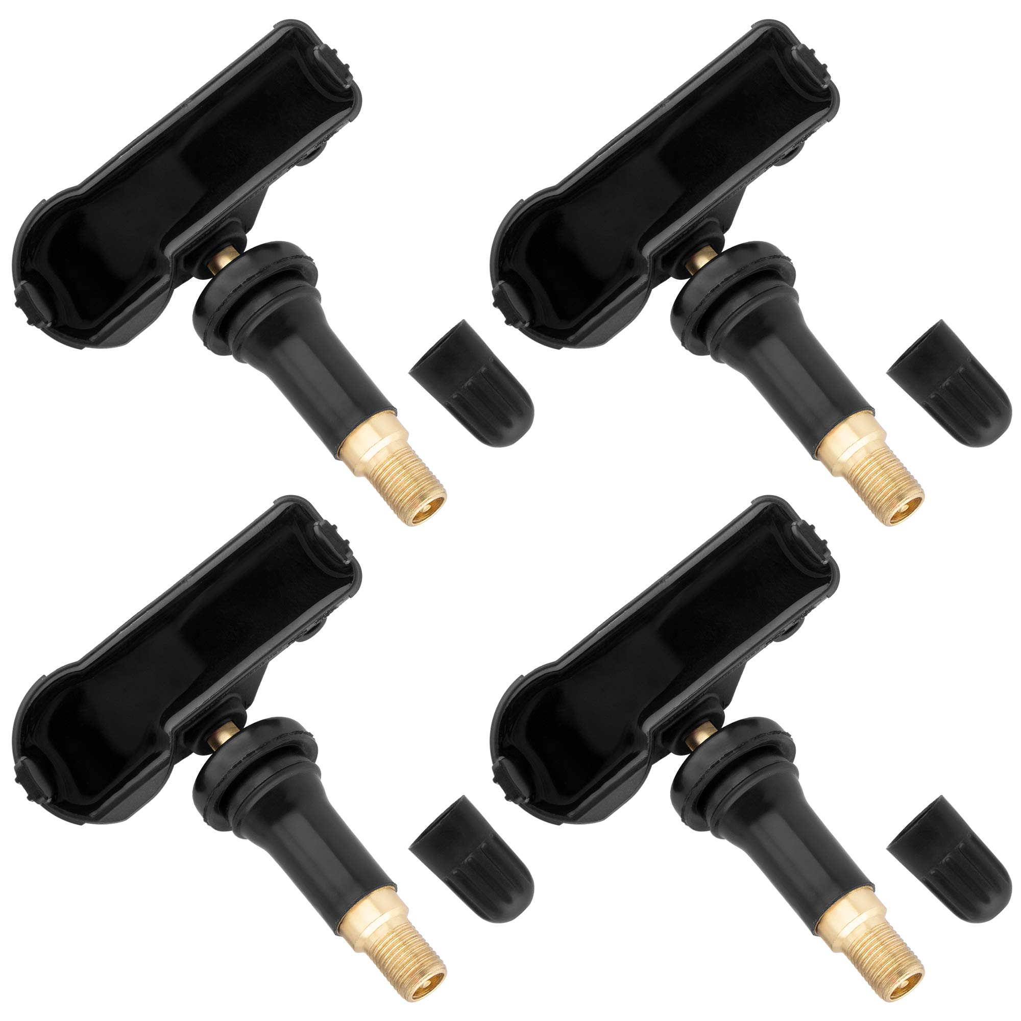 BOXI 4-Pack TPMS Tire Pressure Monitoring System Sensors 433MHz - Compatible with Jeep Wrangler, Dodge Ram & Charger - Replacement for 56029398AB, 68142397AA, 68241067AA, 68241067AB - Ensure Safe Driving & Optimal Tire Performance