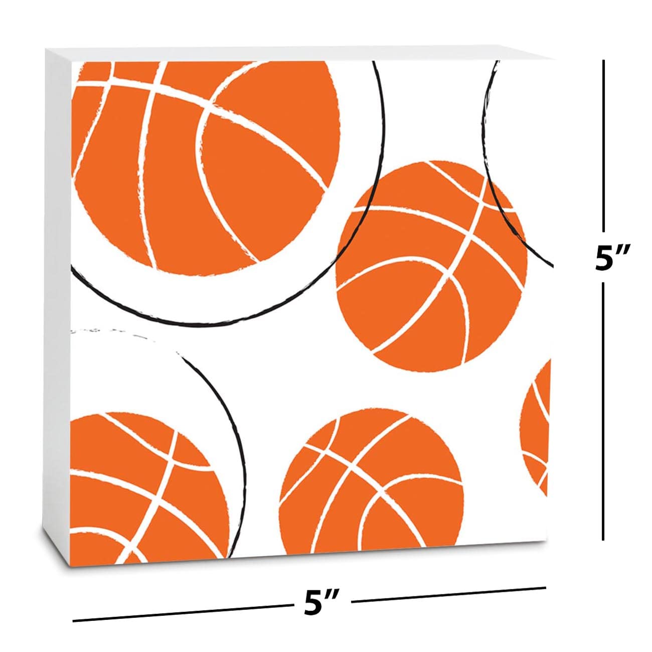 Elanze Designs Dark Orange Basketball Wood Plaque - Perfect for Sports Room Decor