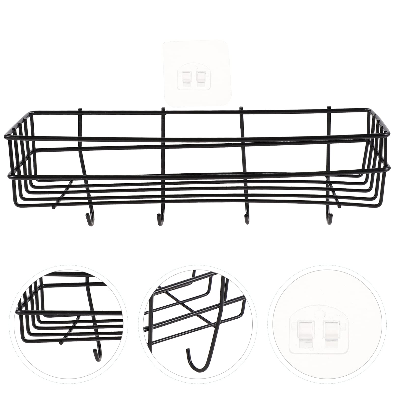 Black Under Desk Cable Management Rack - Cabilock Desk Topper Shelf for Organizing Wires & Cords - Under Desk Cable Tray & Organizer for Office, Home, Kitchen & Bathroom - Perfect for Desktop, Computer & TV Stands