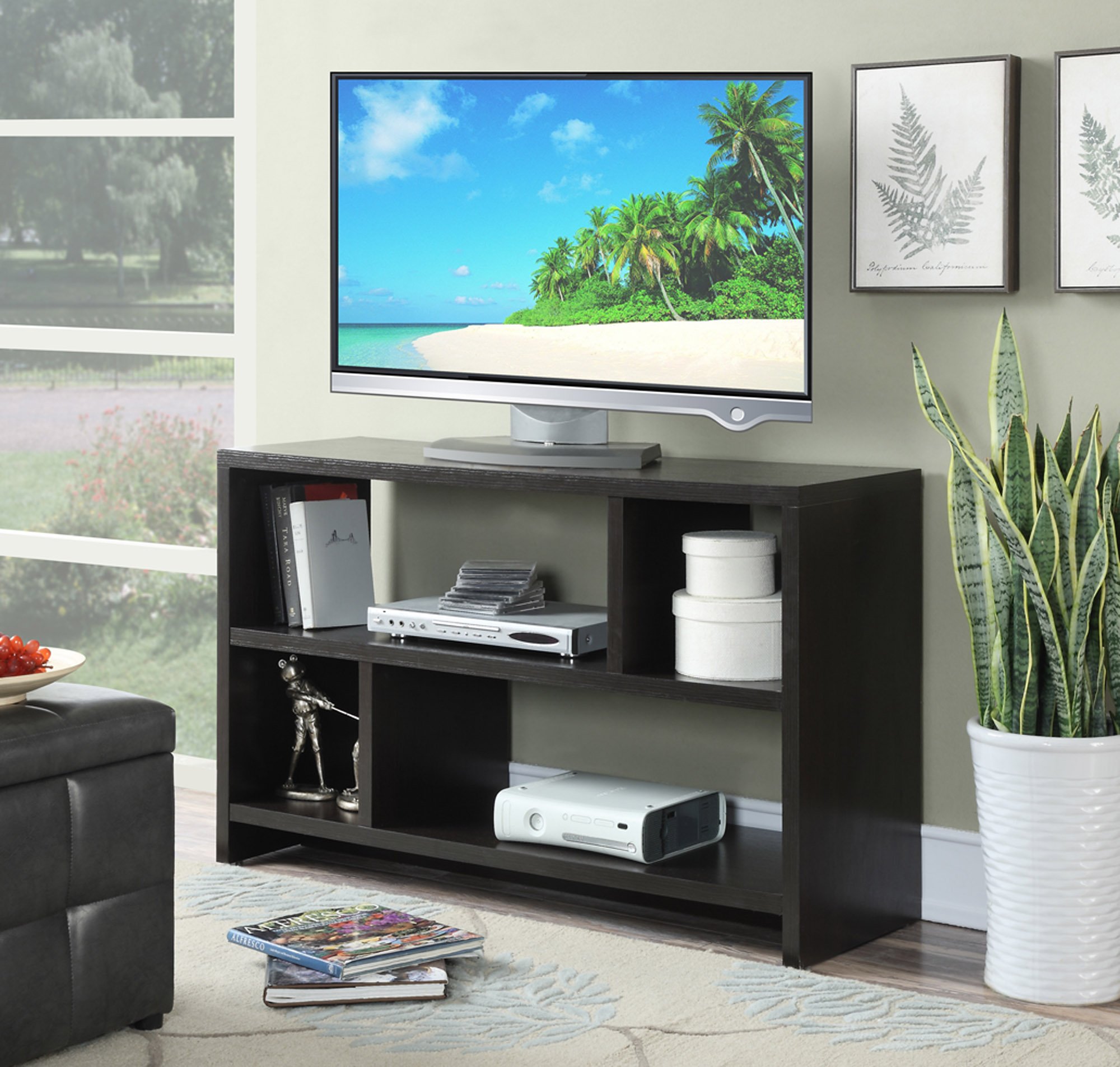 Convenience Concepts Northfield TV Stand Console - Espresso Finish, Modern Entertainment Center for Living Room, Bedroom & Home Theater
