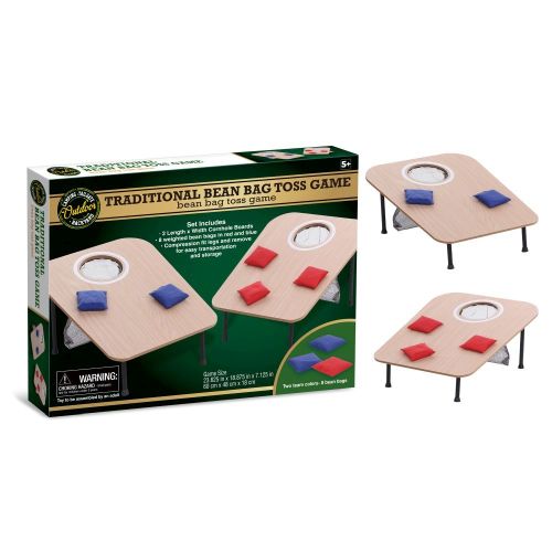 Classic Wooden Bean Bag Toss Game Set - Outdoor Lawn Games for Adults & Kids - Perfect for Backyard Parties, Picnics, and Family Gatherings