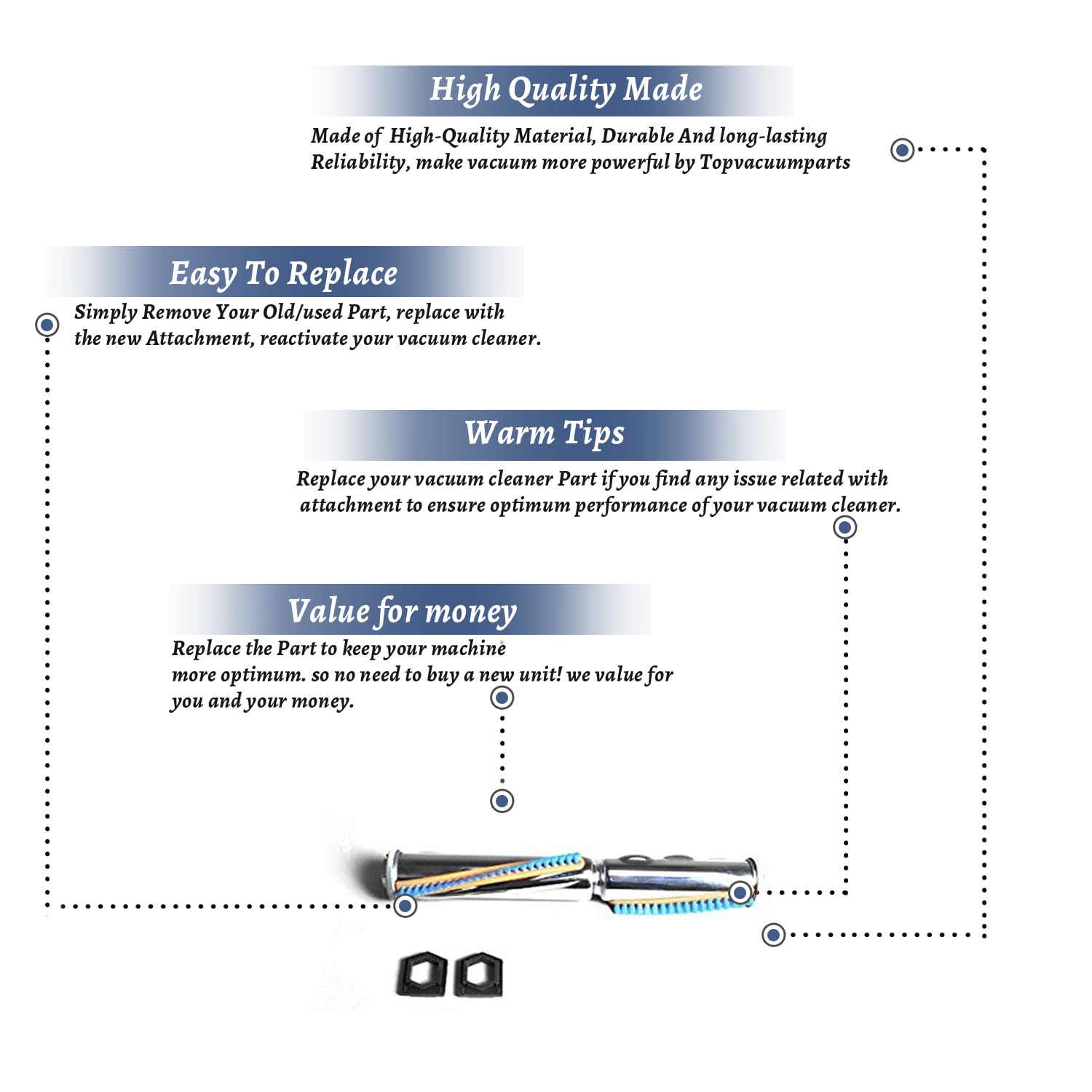 Eureka VGII Vacuum Brushroll Replacement - 12
