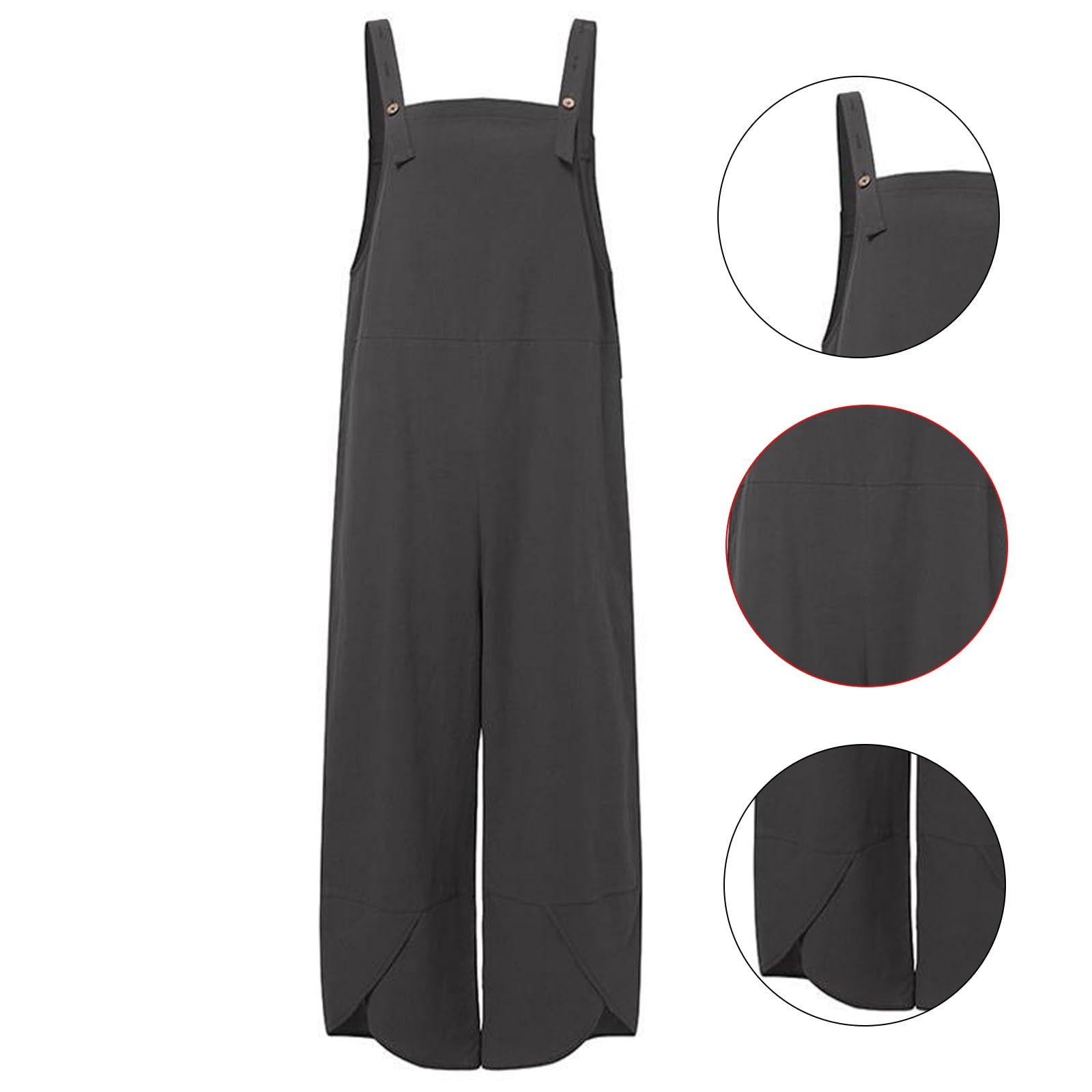 Beokeuioe Men's Sleeveless Dungaree Jumpsuit - Summer Work Overalls with Loose Fit for Men | Perfect for Construction, Gardening & Casual Wear